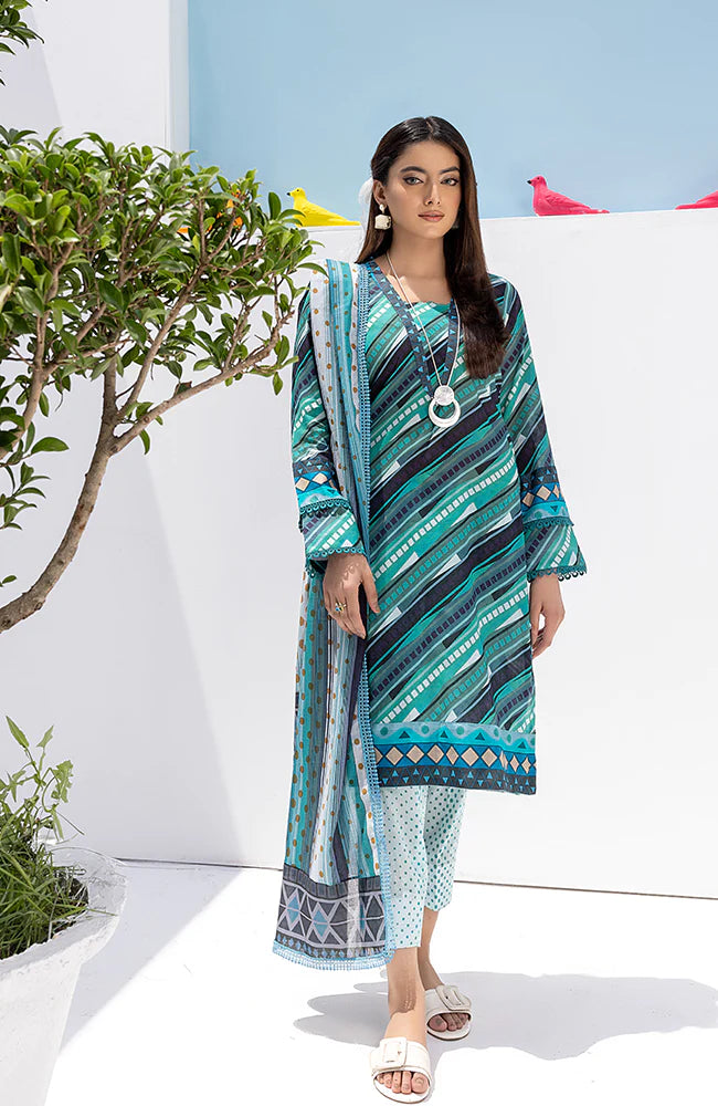 D#05 AlZohaib Coco Popup Digital Printed Lawn Collection 523 V-2