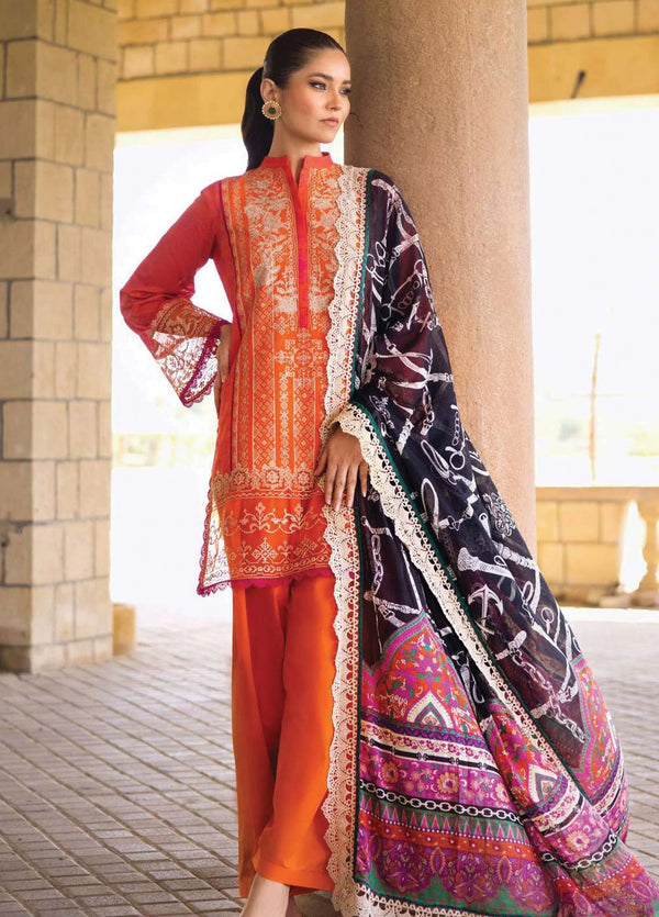 D#7B Zainab Chottani Luxury Emb Lawn Collection 623