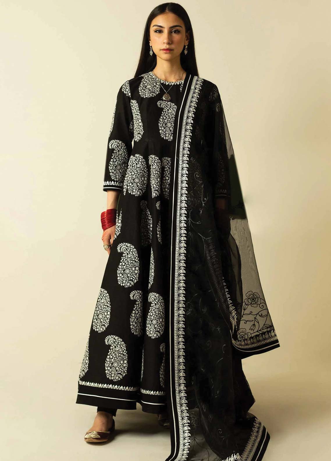 D#03 Zara Shahjahan Emb Lawn Collection 623 V-2