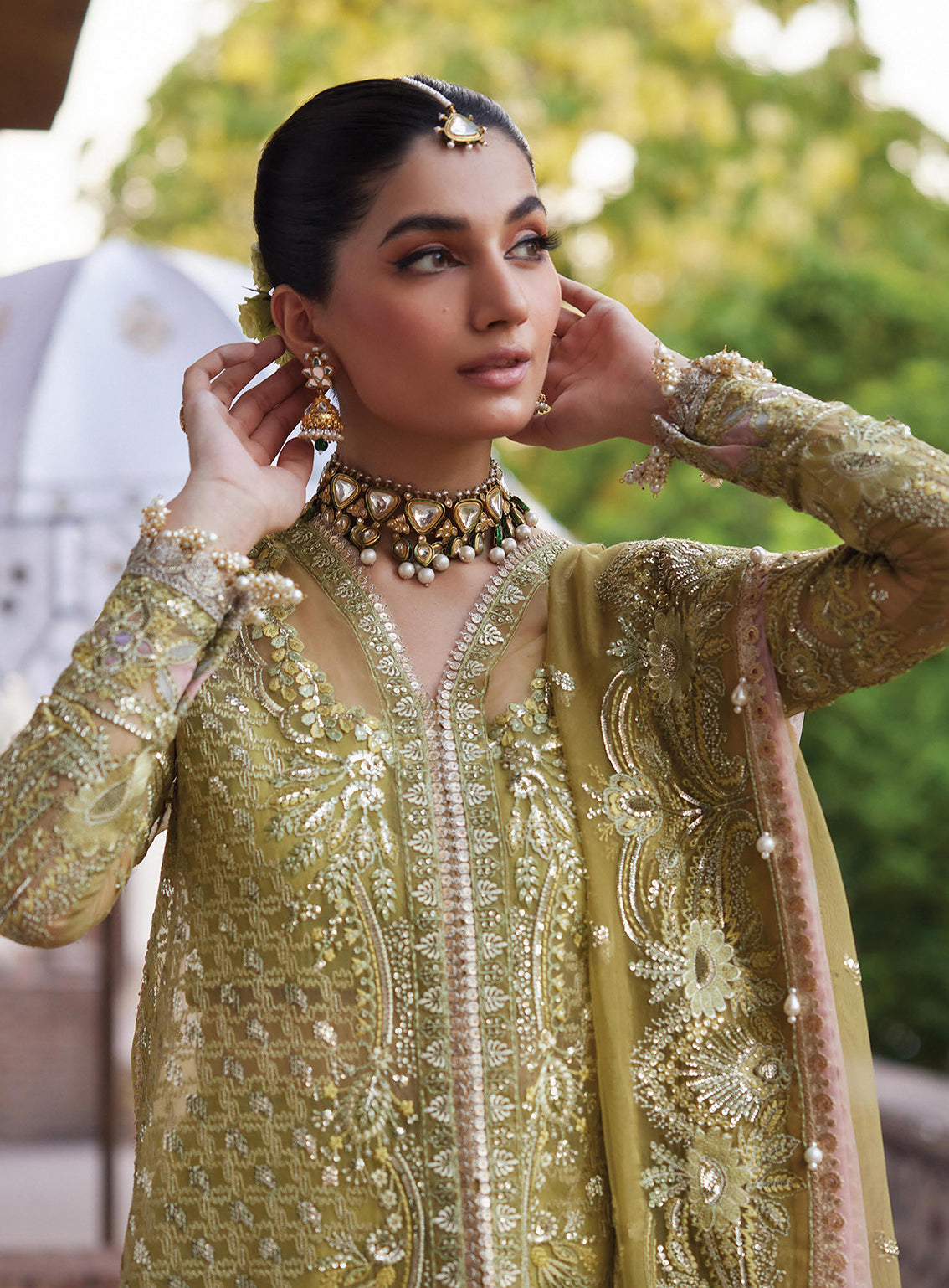 D#03 Afrozeh Dastangoi Wedding Formals Emb Collection 923