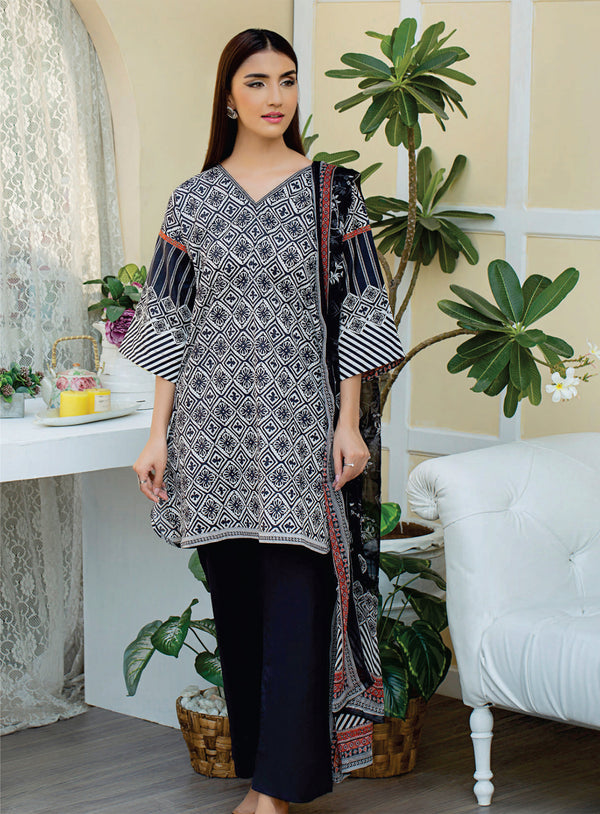 D#8123 Rashid Miral Luxury Printed Cambric Collection 923