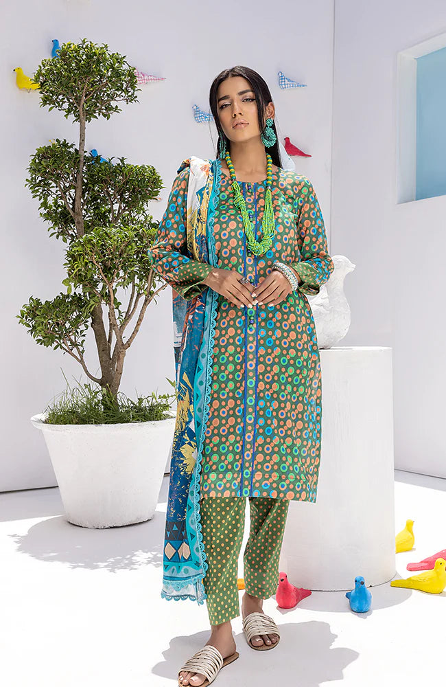 D#08 AlZohaib Coco Popup Digital Printed Lawn Collection 523 V-2