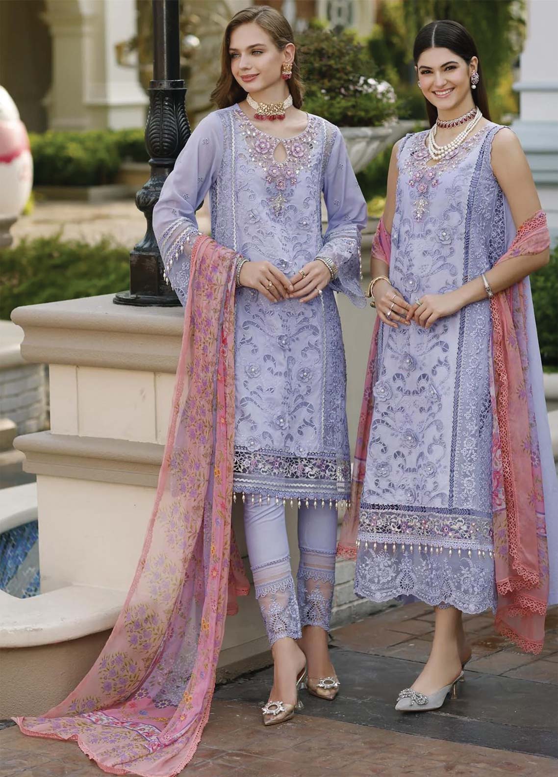 D#02 Noor By Saadia Asad Eid Handwork Schiffli Laserkari Collection 623