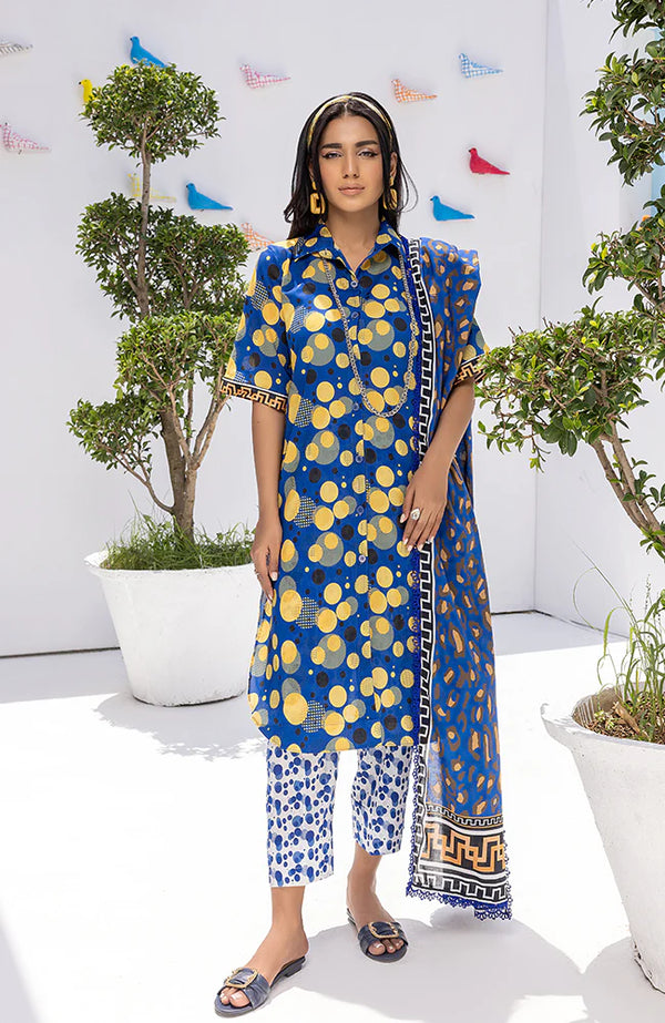 D#09 AlZohaib Coco Popup Digital Printed Lawn Collection 523 V-2