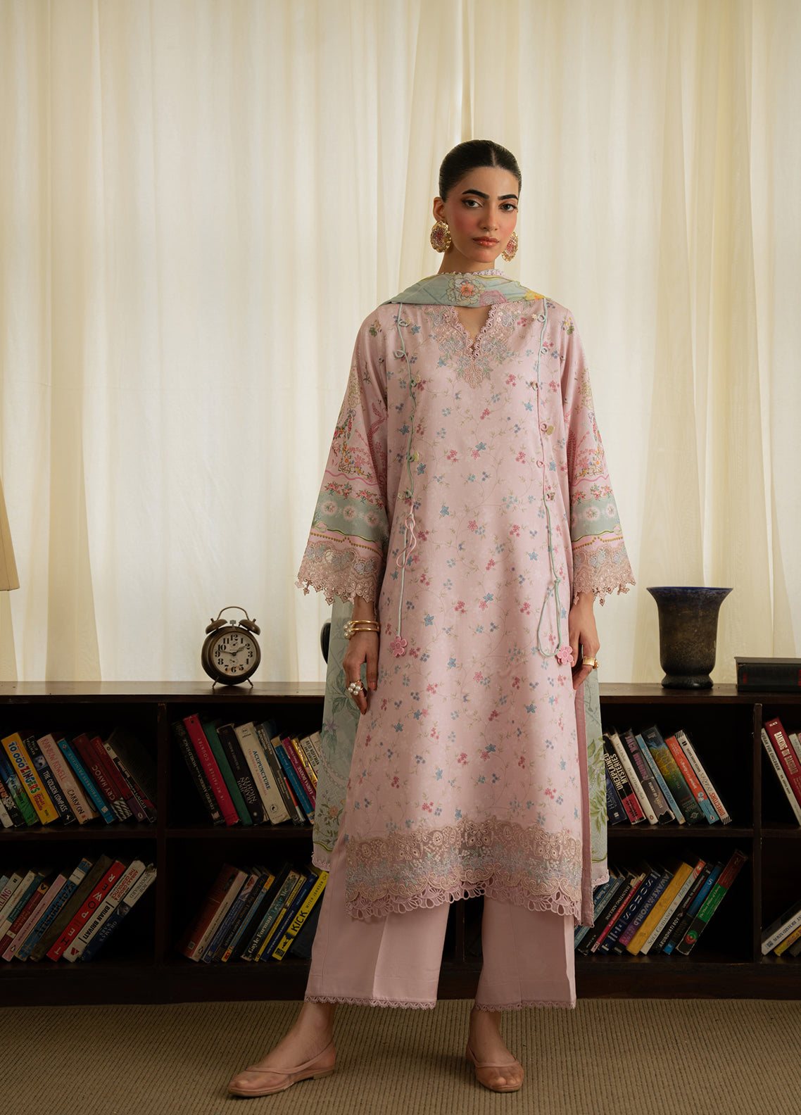 Aabyaan Luxury Embroidered Linen 3 Piece Unstitched Suit ABY26PLL D-AK-07 ELODIE
