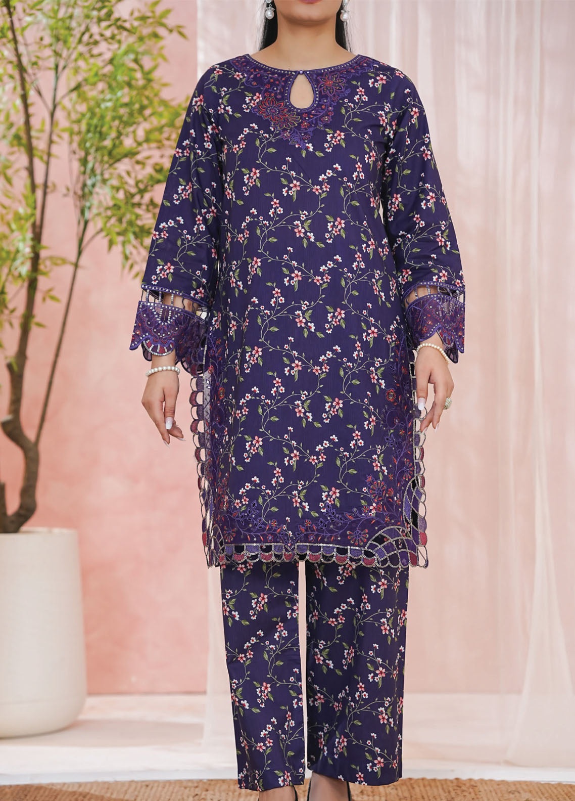 Aira By Aizal Festive Embroidered Lawn 2 Piece Stitched Suit AL26AFE D-04
