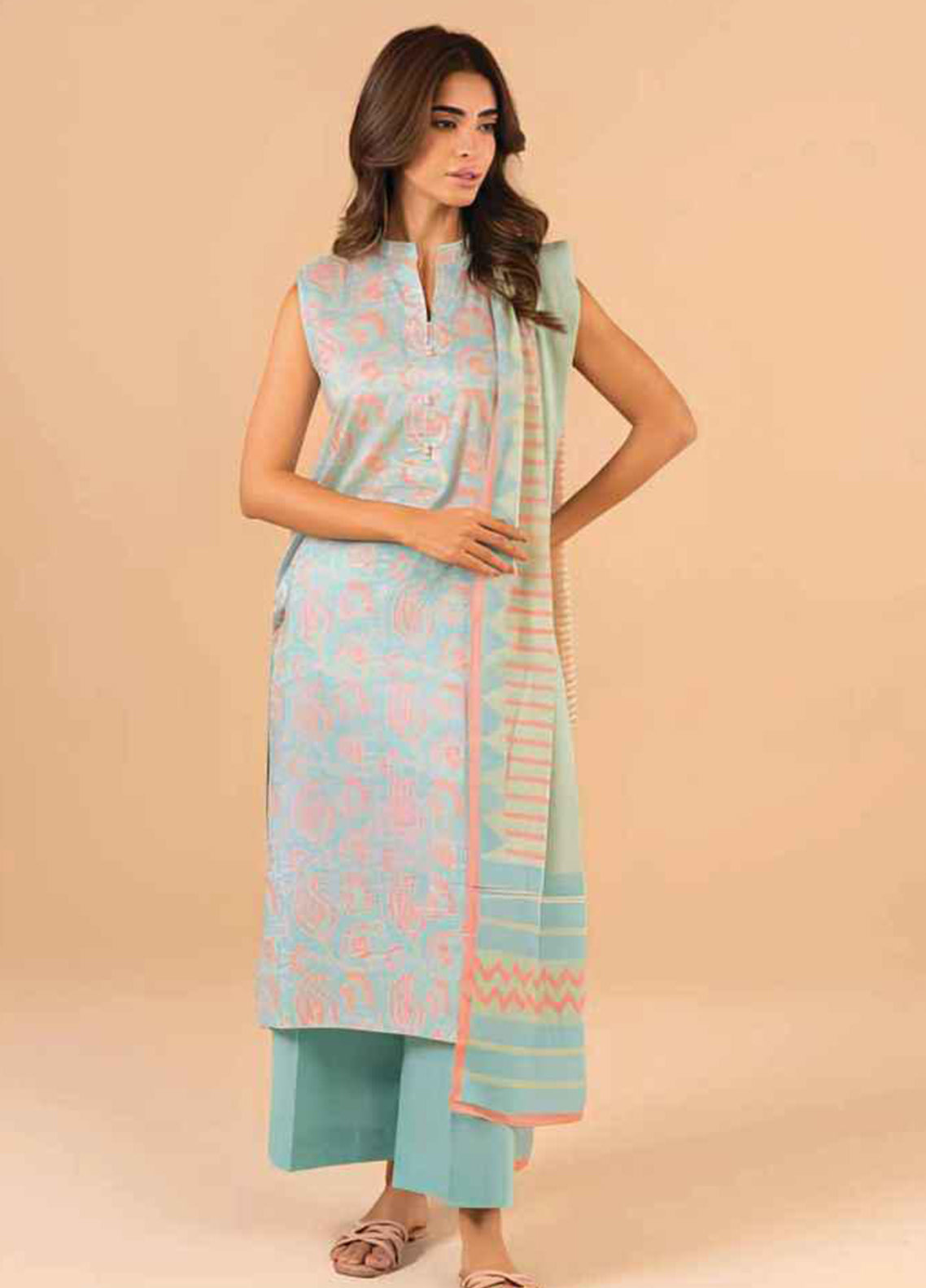 Alkaram Summer Printed Lawn 3 Piece Unstitched Suit AK26SPL D-17