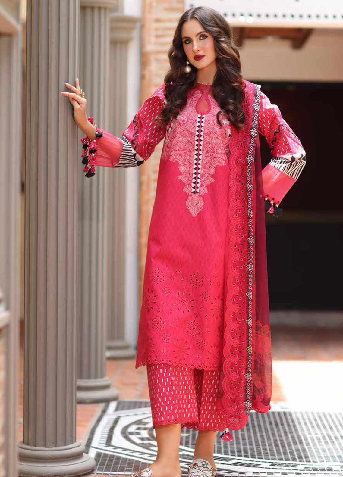 Aniiq By Charizma Embroidered Lawn 3 Piece Unstitched Suit CH26ALV1 D-10