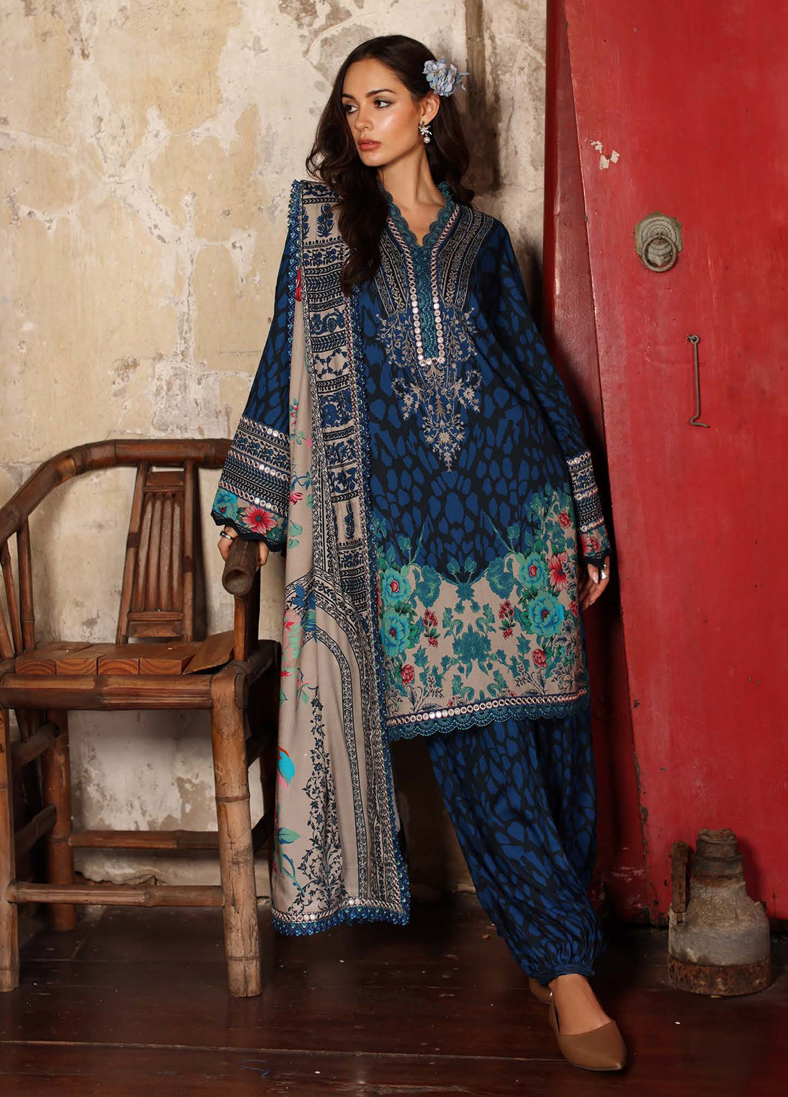 Aniiq By Charizma Embroidered Linen 3 Piece Unstitched Suit CH26AELV1 D-ANW7-09