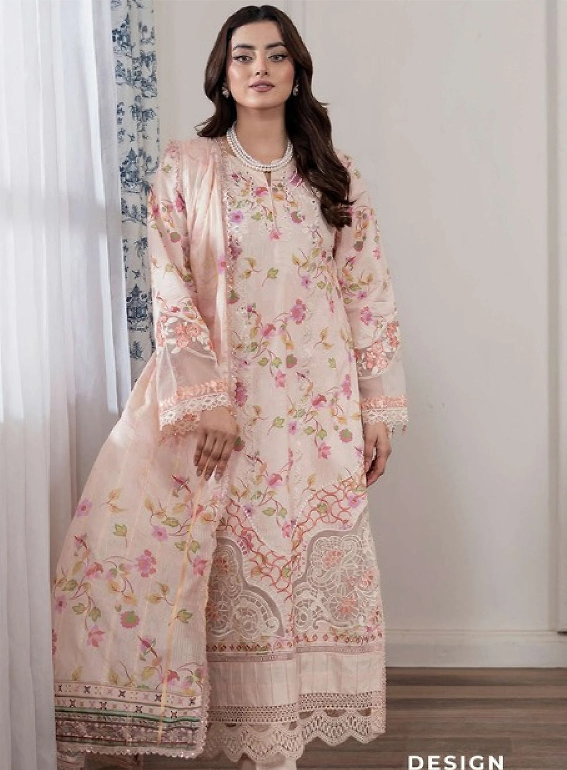 Applique Kari By Alzohaib Embroidered Lawn 3 Piece Unstitched Suit AZ26APQ D-01