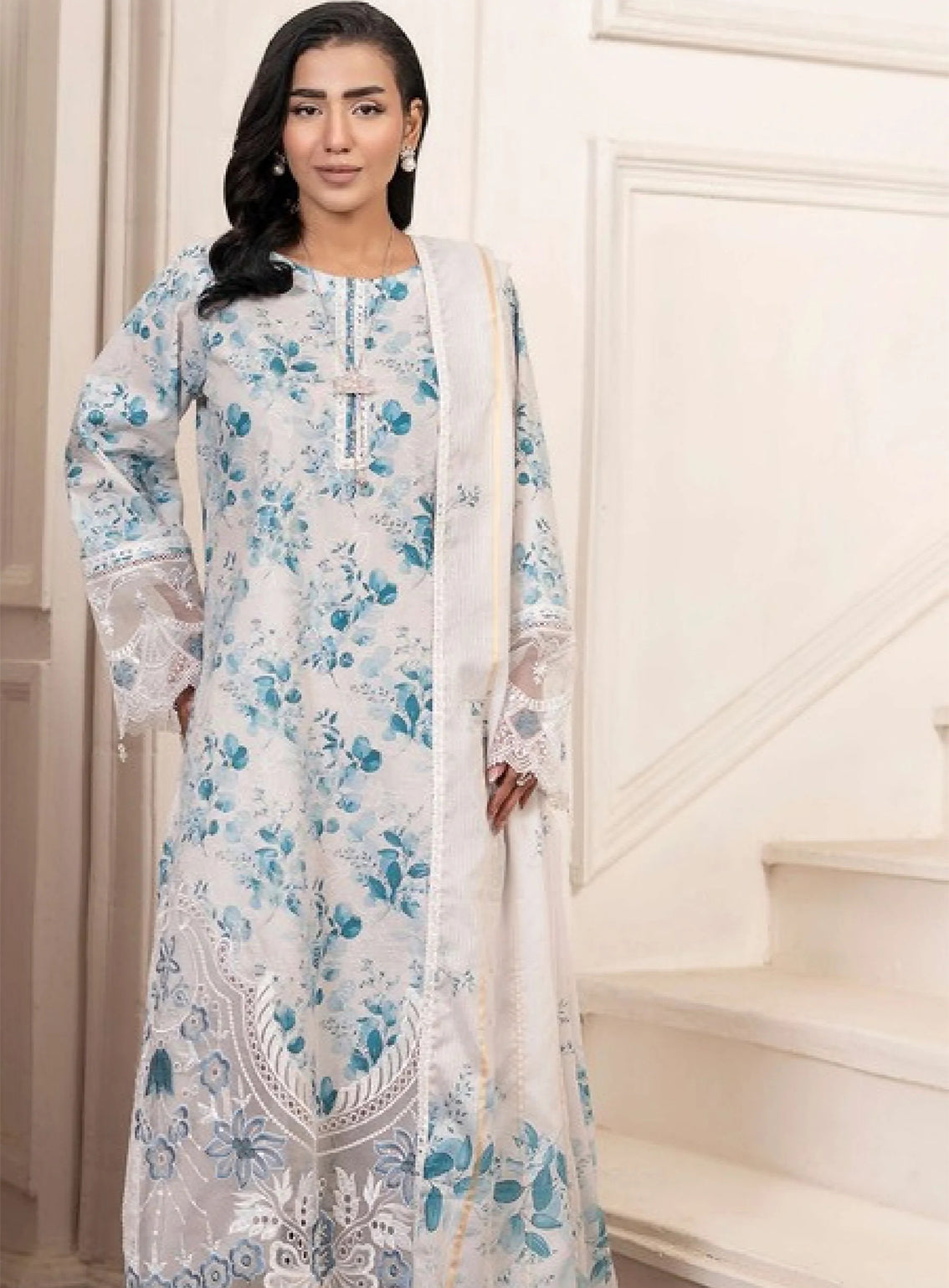 Applique Kari By Alzohaib Embroidered Lawn 3 Piece Unstitched Suit AZ26APQ D-08