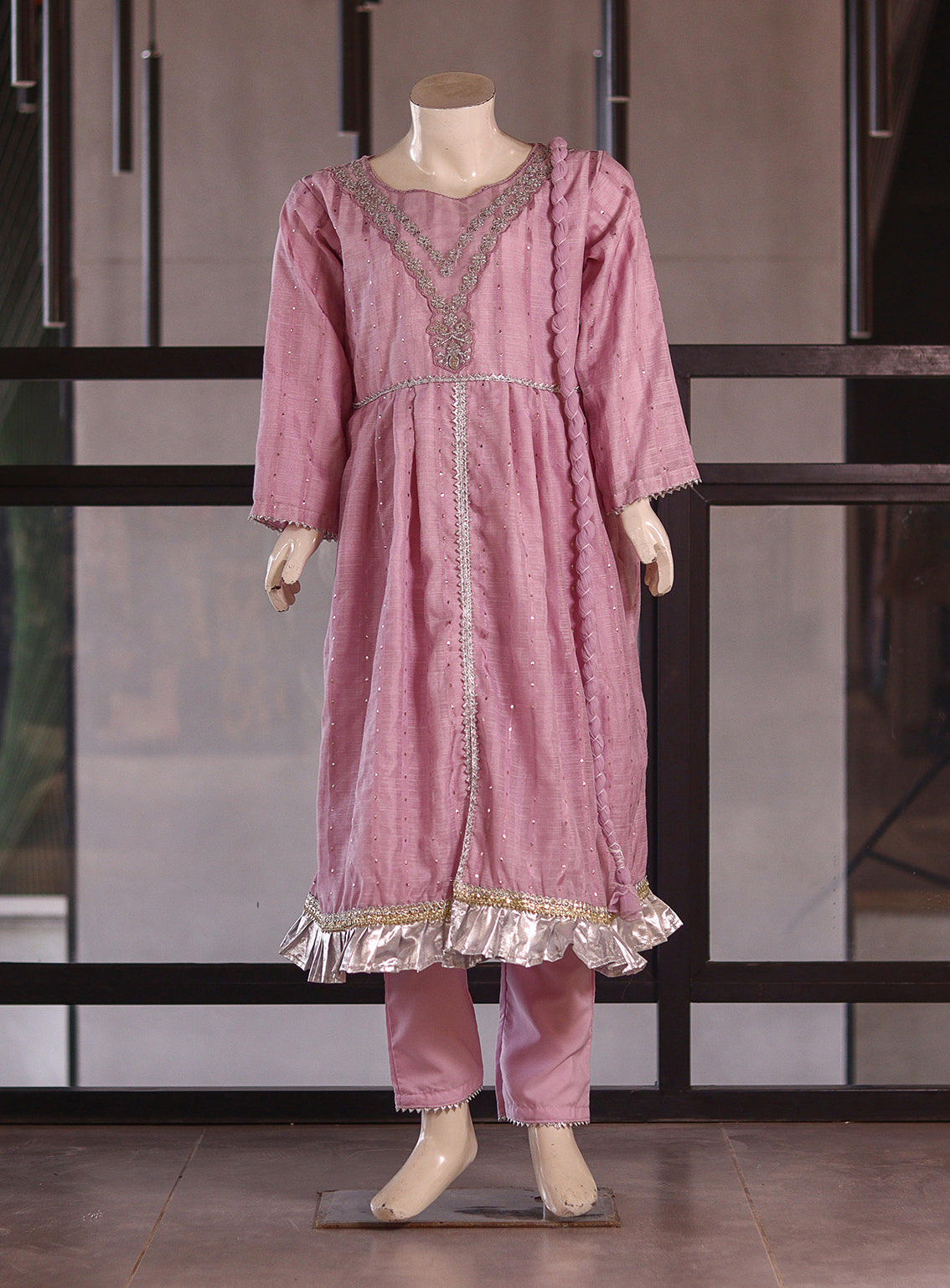 Aroob Fancy Chiffon Stitched Suits - ARB25G 0241 PURPLE