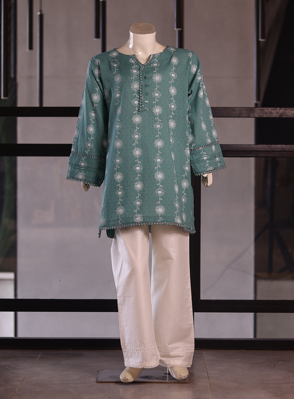 Aroob Fancy Cotton Stitched Suits - ARB25G 0195 GREEN