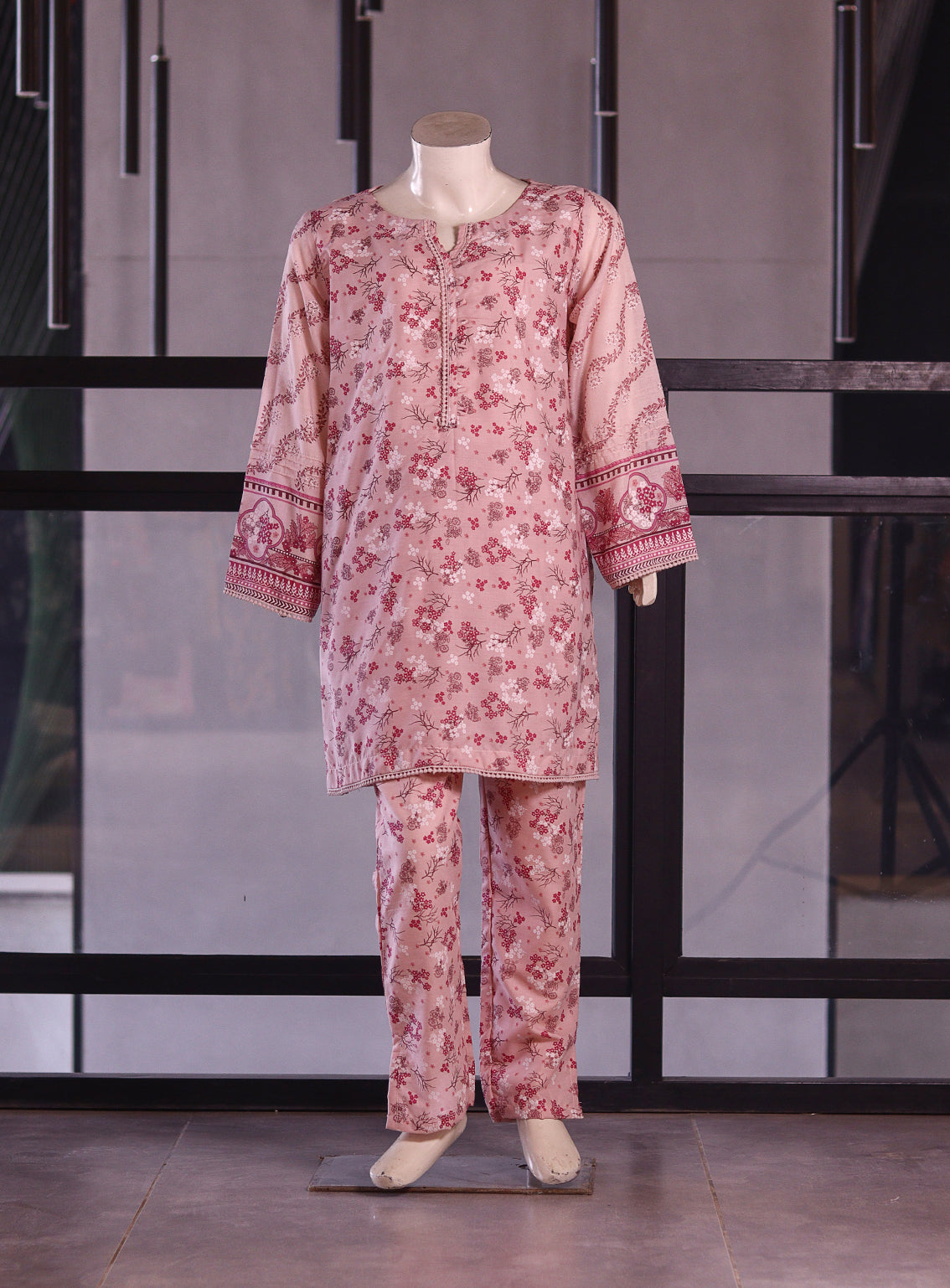 Aroob Fancy Cotton Stitched Suits - ARB25G 0201 PINK