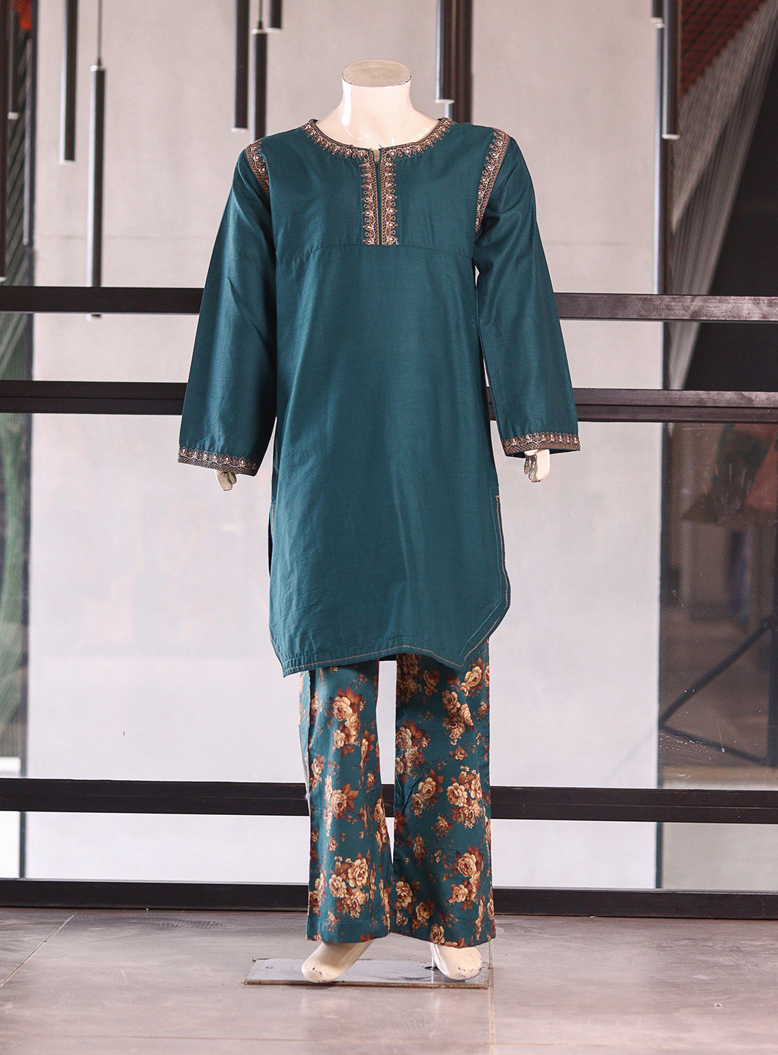 Aroob Fancy Cotton Stitched Suits - ARB25G 0203 GREEN