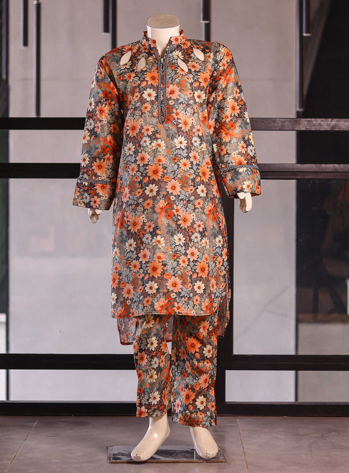 Aroob Fancy Cotton Stitched Suits - ARB25G 0215 GREY