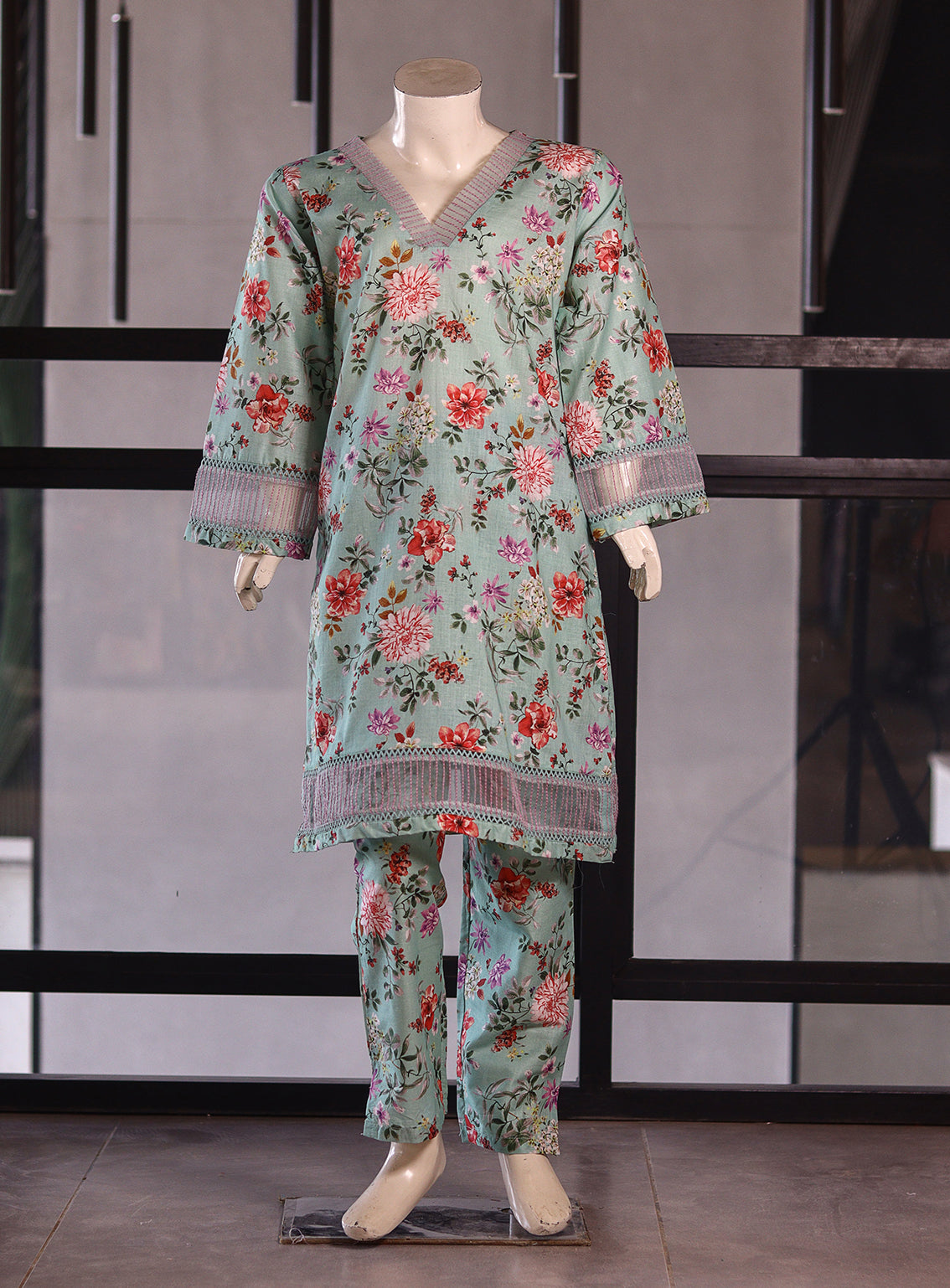 Aroob Fancy Cotton Stitched Suits - ARB25G 0218 GREEN