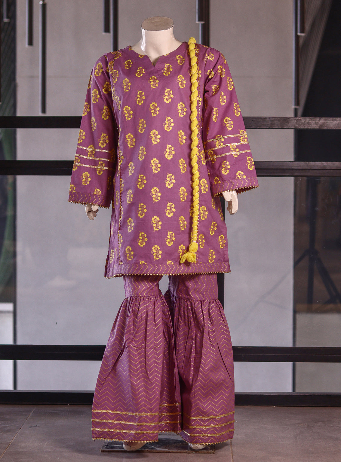 Aroob Fancy Cotton Stitched Suits - ARB25G 0247 PURPLE