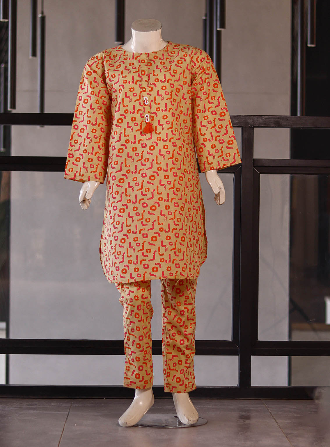 Aroob Fancy Embroidered Cotton Suits Stitched 2 Piece - ARB25G 0219 LIGHT FAWN