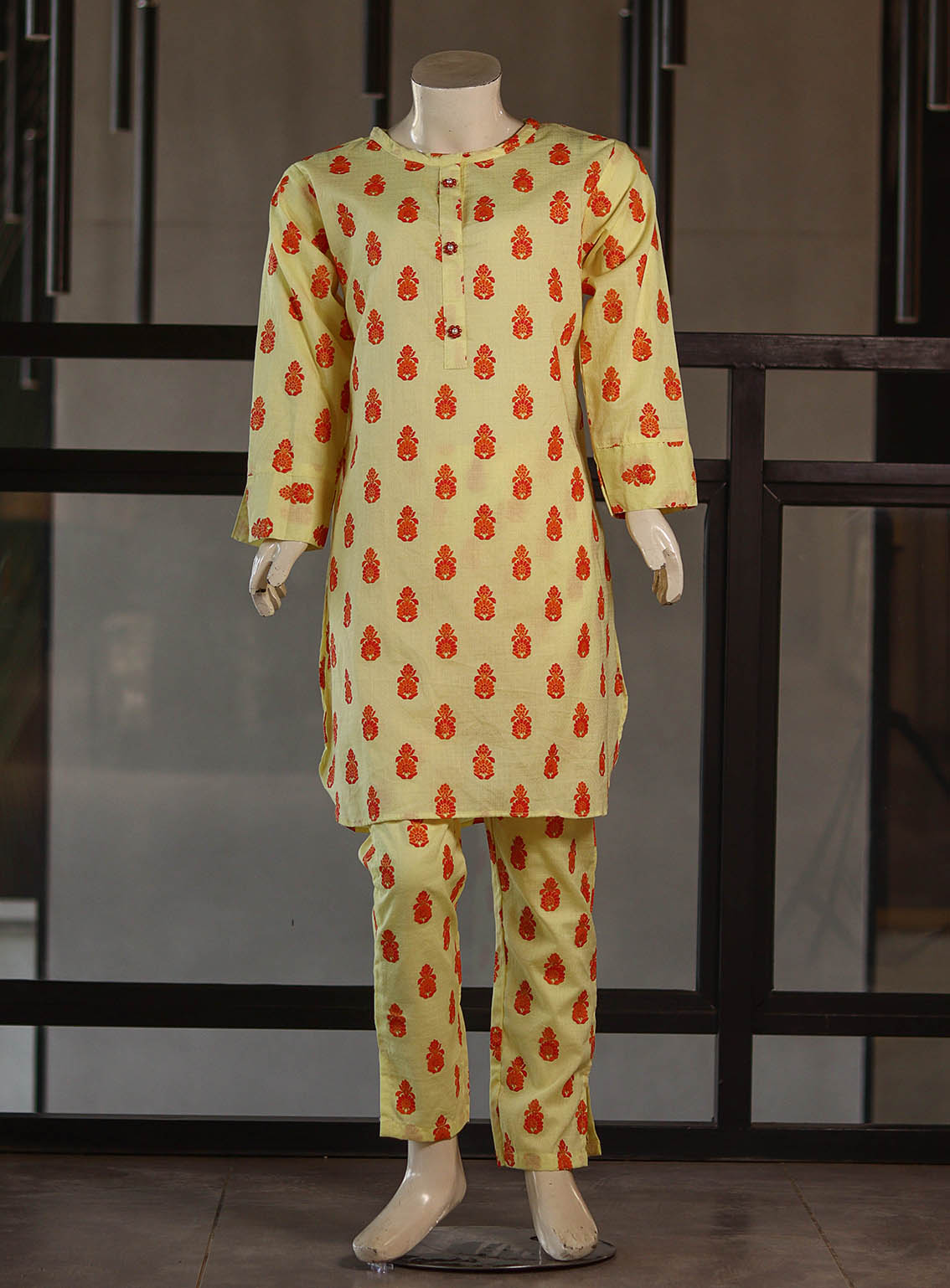 Aroob Fancy Embroidered Lawn Suits Stitched 2 Piece - ARB25G 0173 YELLOW