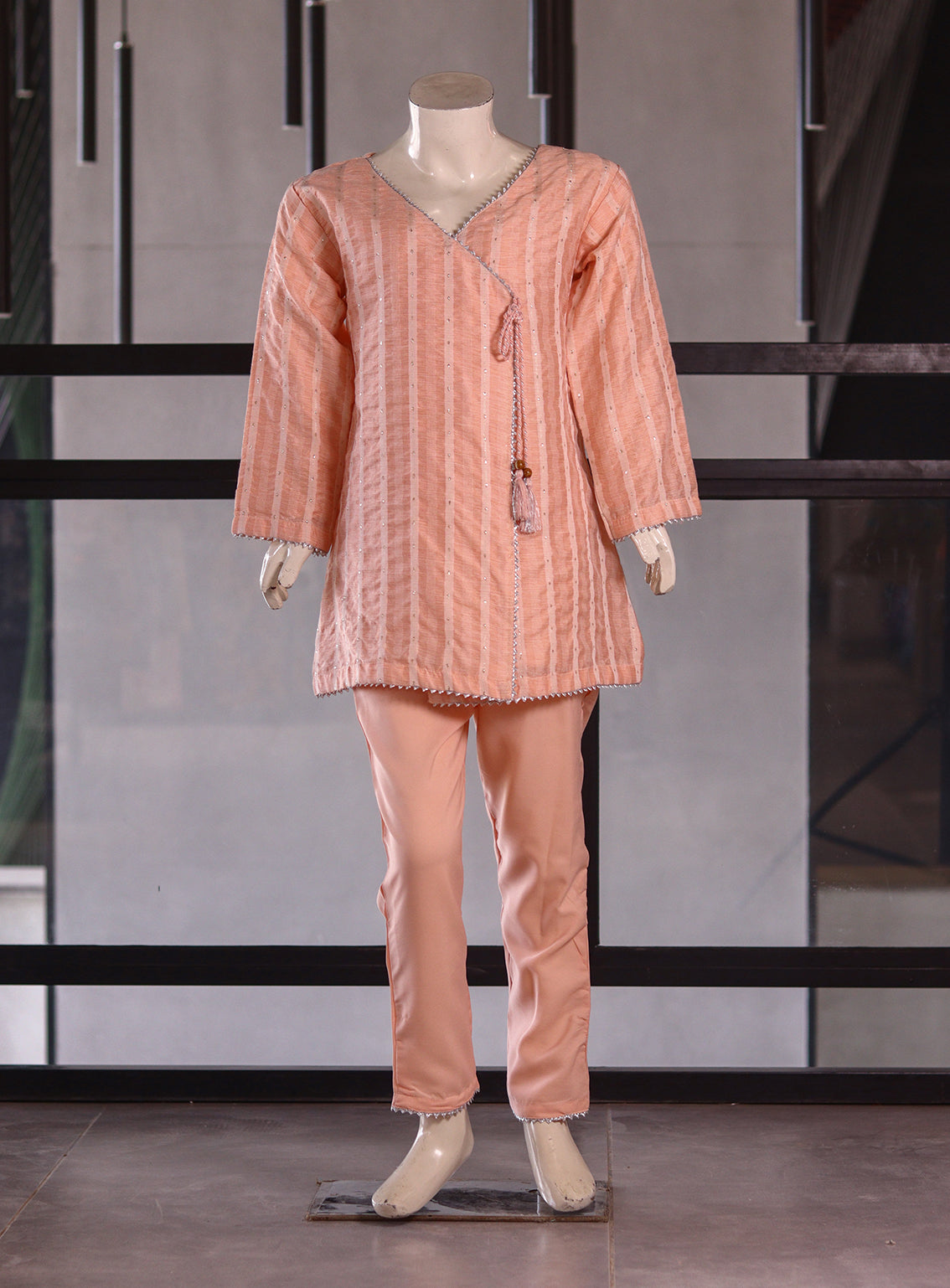 Aroob Fancy Khaadi Cotton Stitched Suits - ARB25G 0229 PEACH