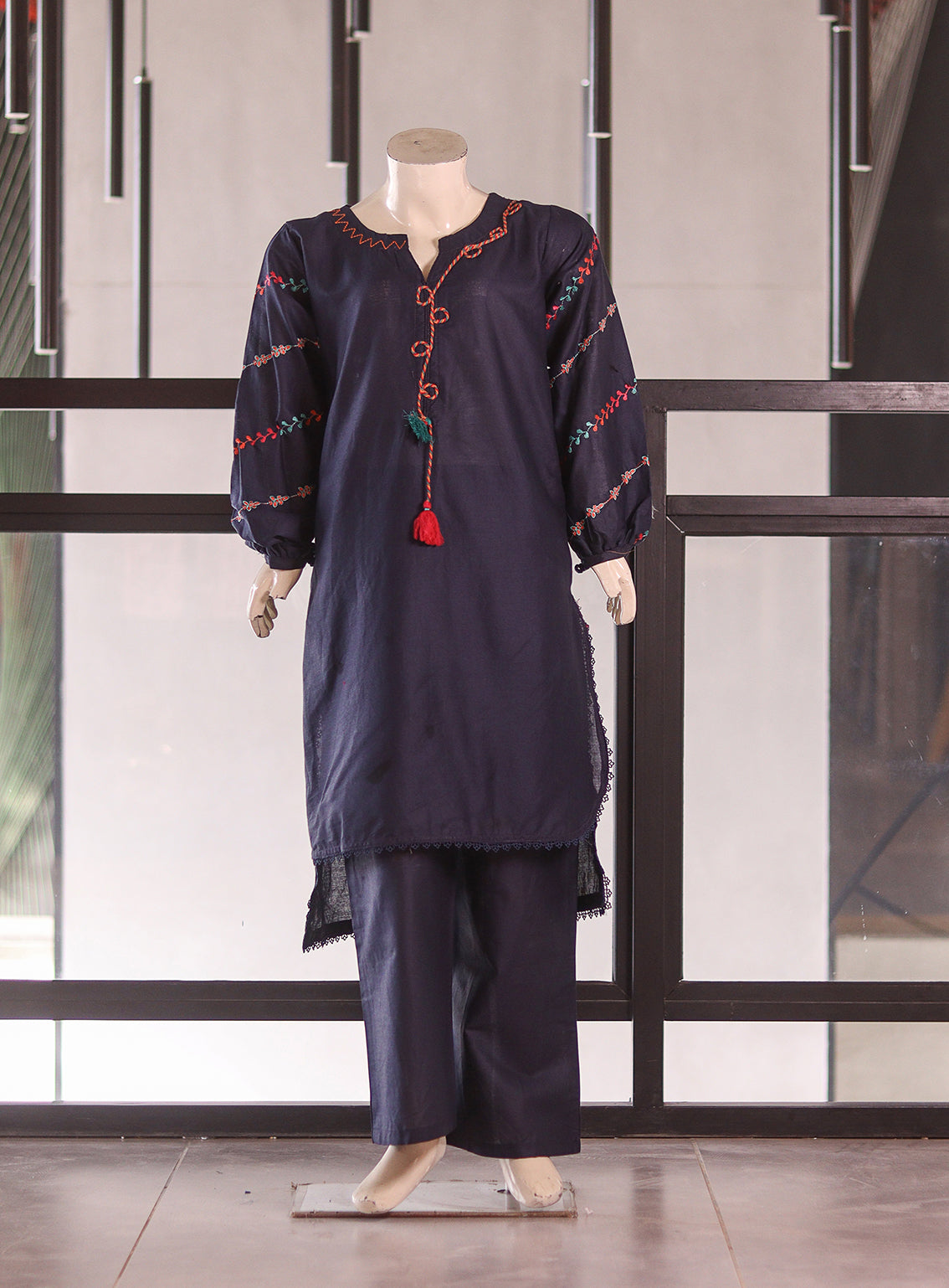 Aroob Embroidered Cotton Stitched 3 Piece Suit For Girls ARB26G D-0277-DBL