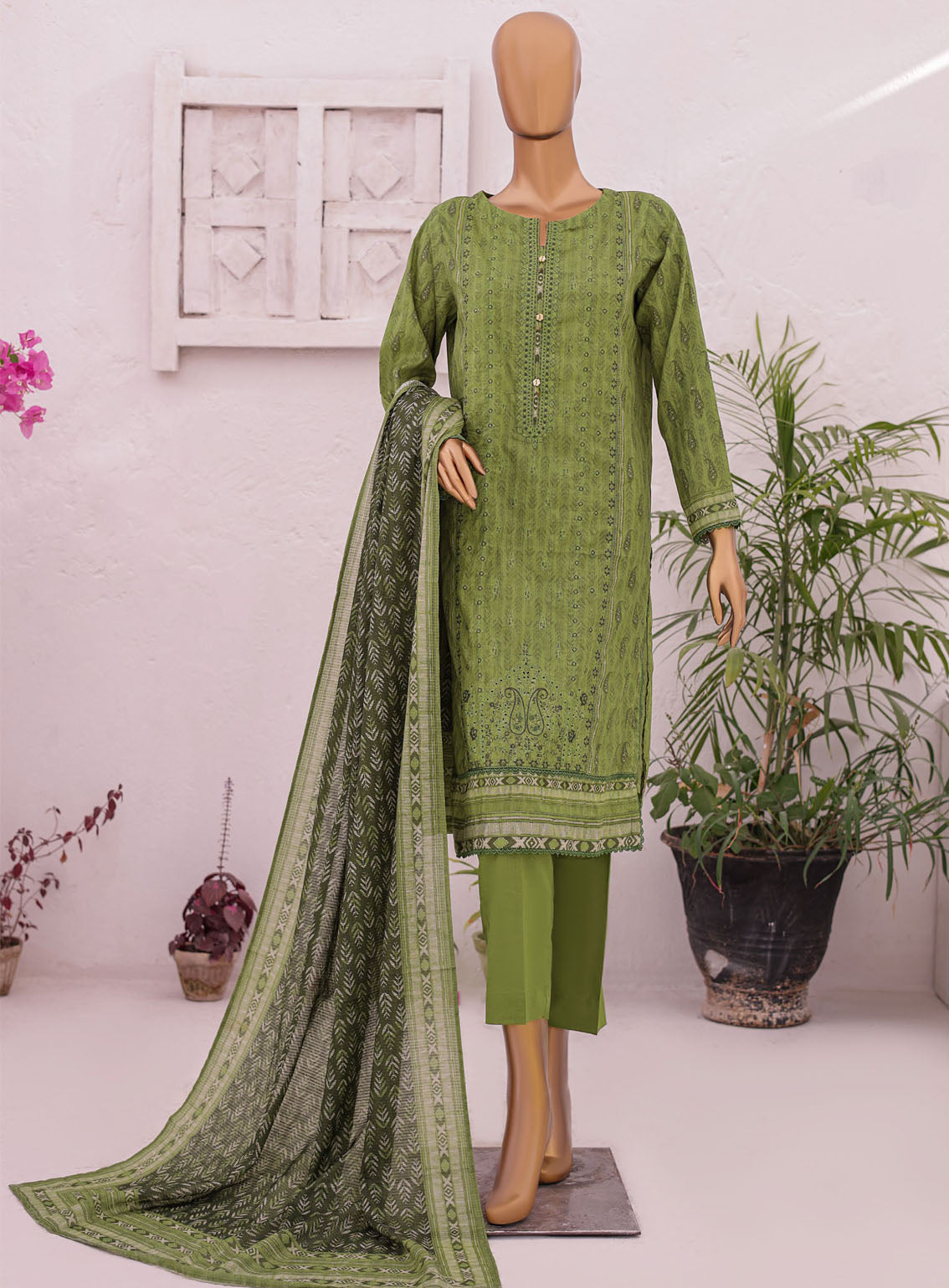 Asasa By HZ Textile Embroidered Lawn Suits Unstitched 3 Piece - HZ24AEL 53