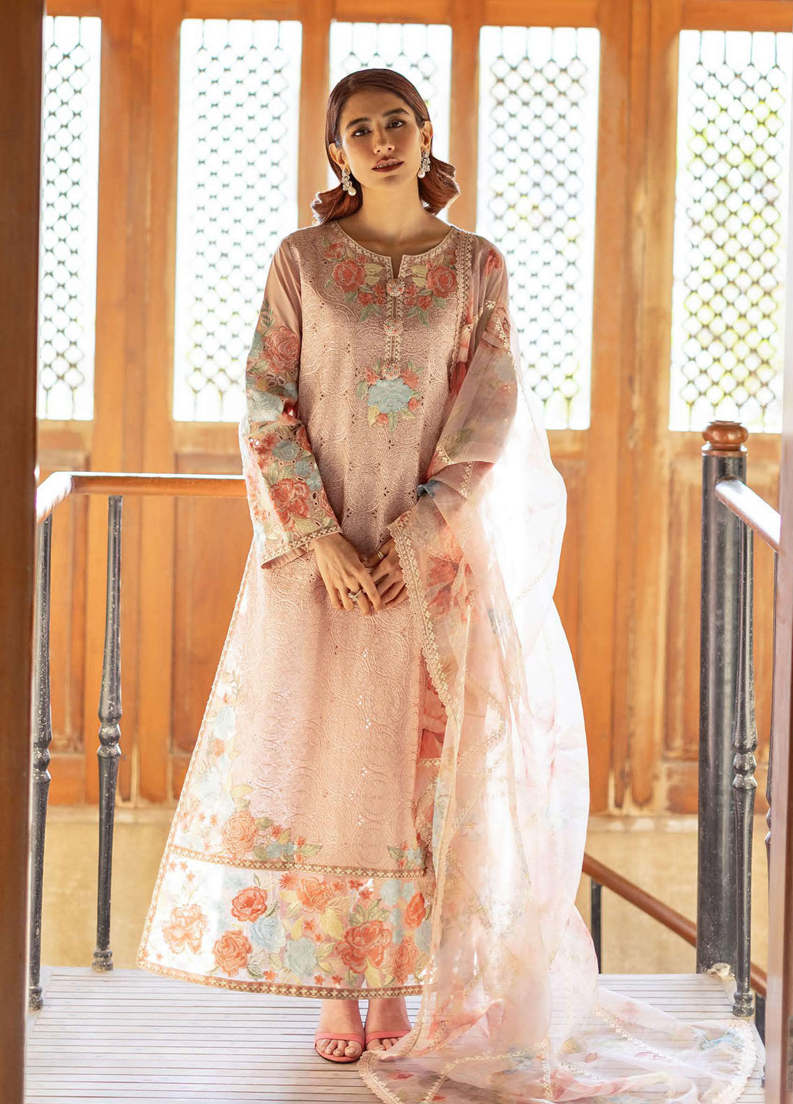 Astoria By Mushq Festive Embroidered Lawn 3 Piece Unstitched Suit MQ26AFL D-07 NORAH