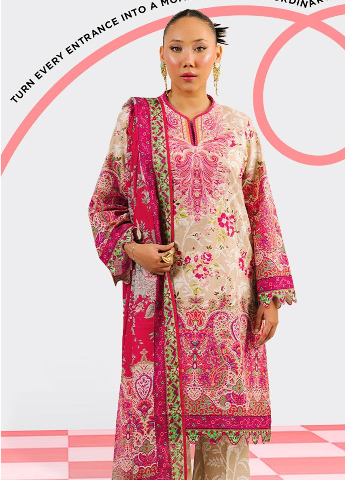 Autumn Parade By Gul Ahmed Embroidered Cotton 3 Piece Unstitched Suit GA26APMS D-DN-62068