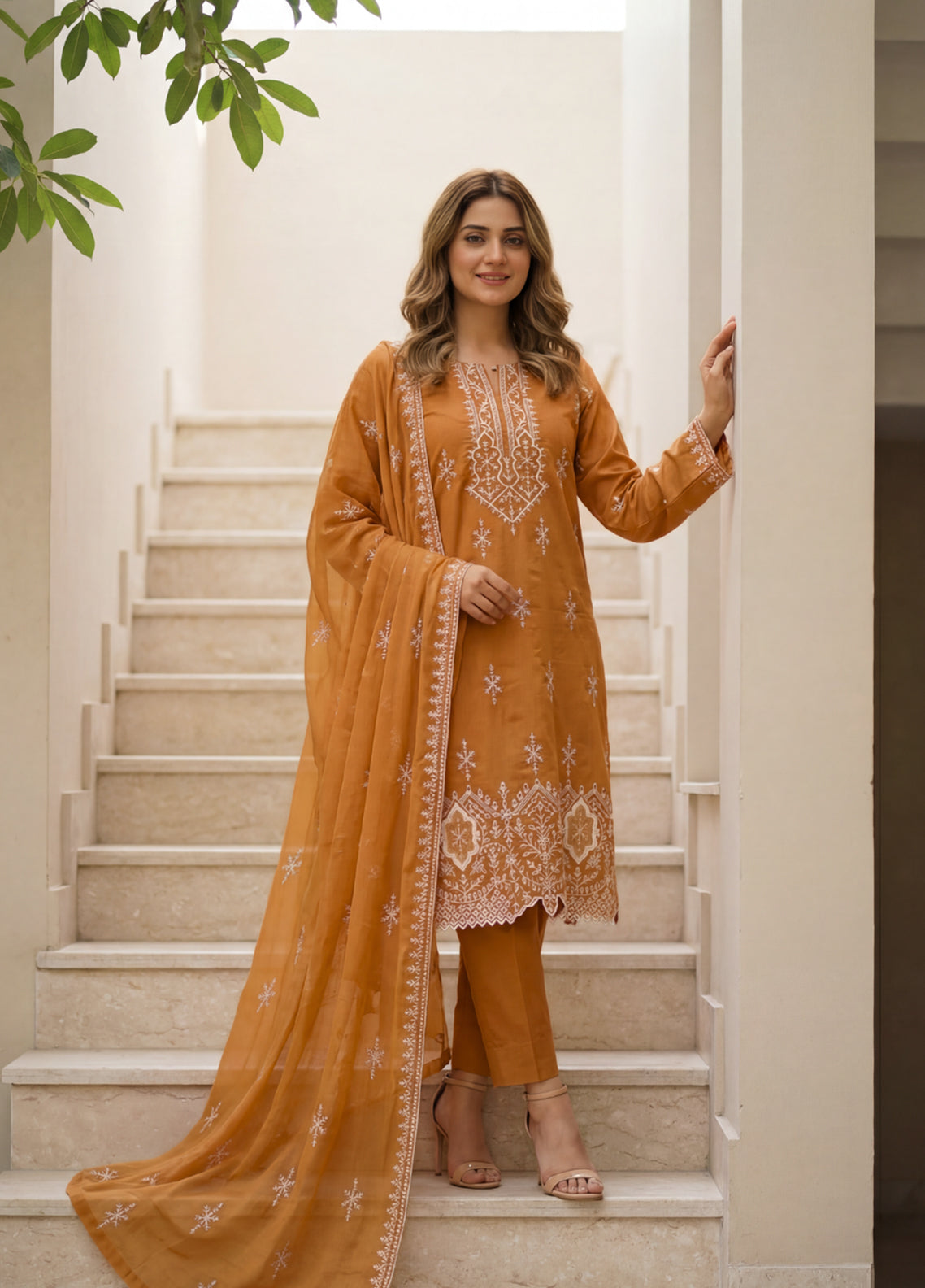 Ayra By Soghat Creation Chikankari Embroidered Lawn 3 Piece Unstitched Suit SC26ACEL D-04