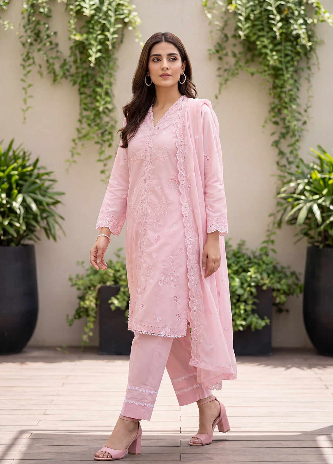Ayra By Soghat Creation Chikankari Embroidered Lawn 3 Piece Unstitched Suit SC26ACEL D-07