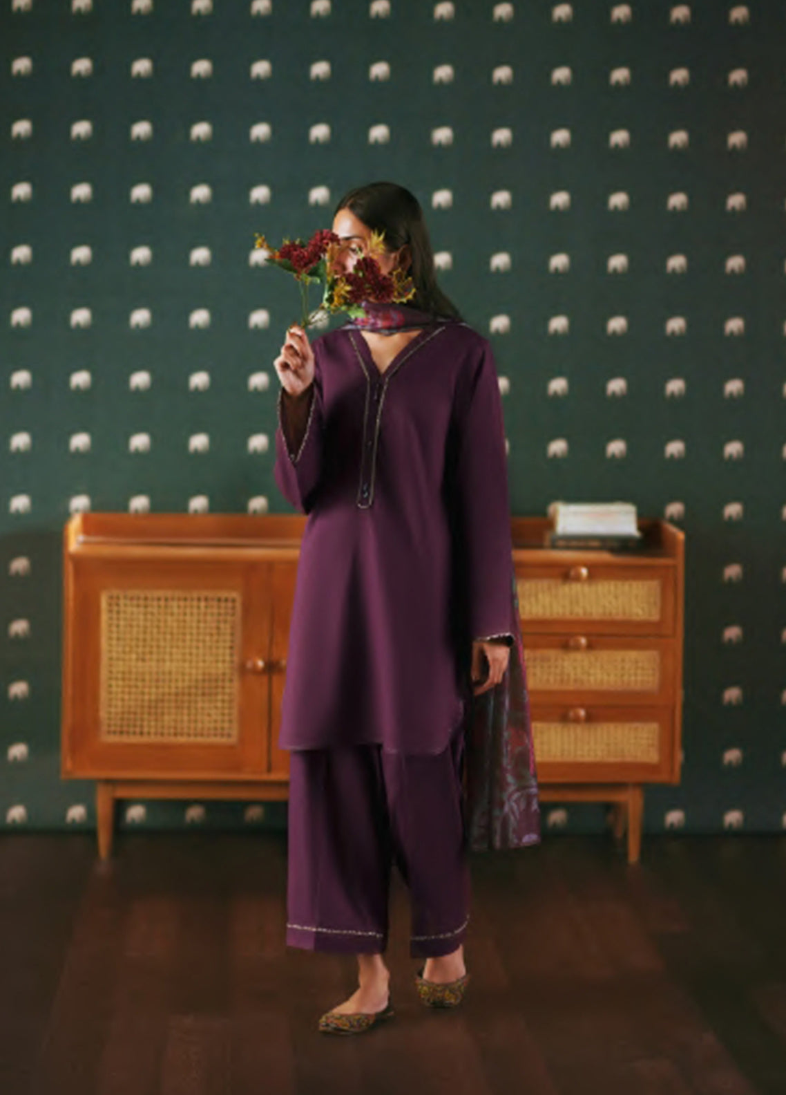 Azzurra By Casual Lite Solid Cotton Lawn 3 Piece Stitched Suit CL26ASVC D-07 OBSCURA