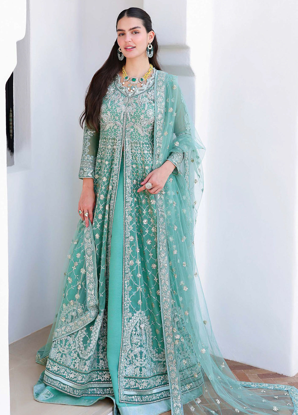 Bachelorette Chronicles By Mushq Embroidered Chiffon 3 Piece Unstitched Suit MQ26BCC D-01 DAZZLING DIVA