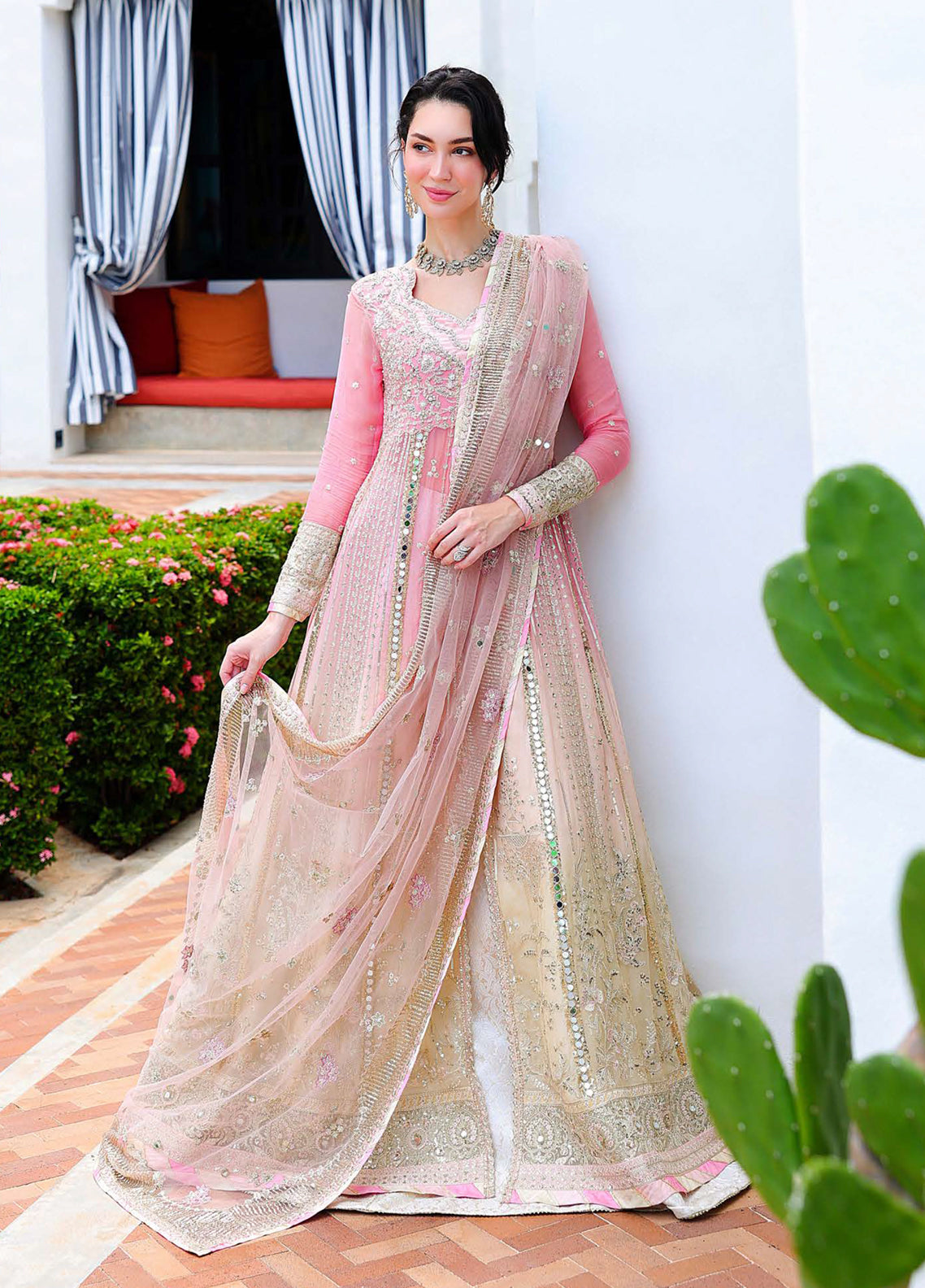 Bachelorette Chronicles By Mushq Embroidered Chiffon 3 Piece Unstitched Suit MQ26BCC D-10 LAST FLING