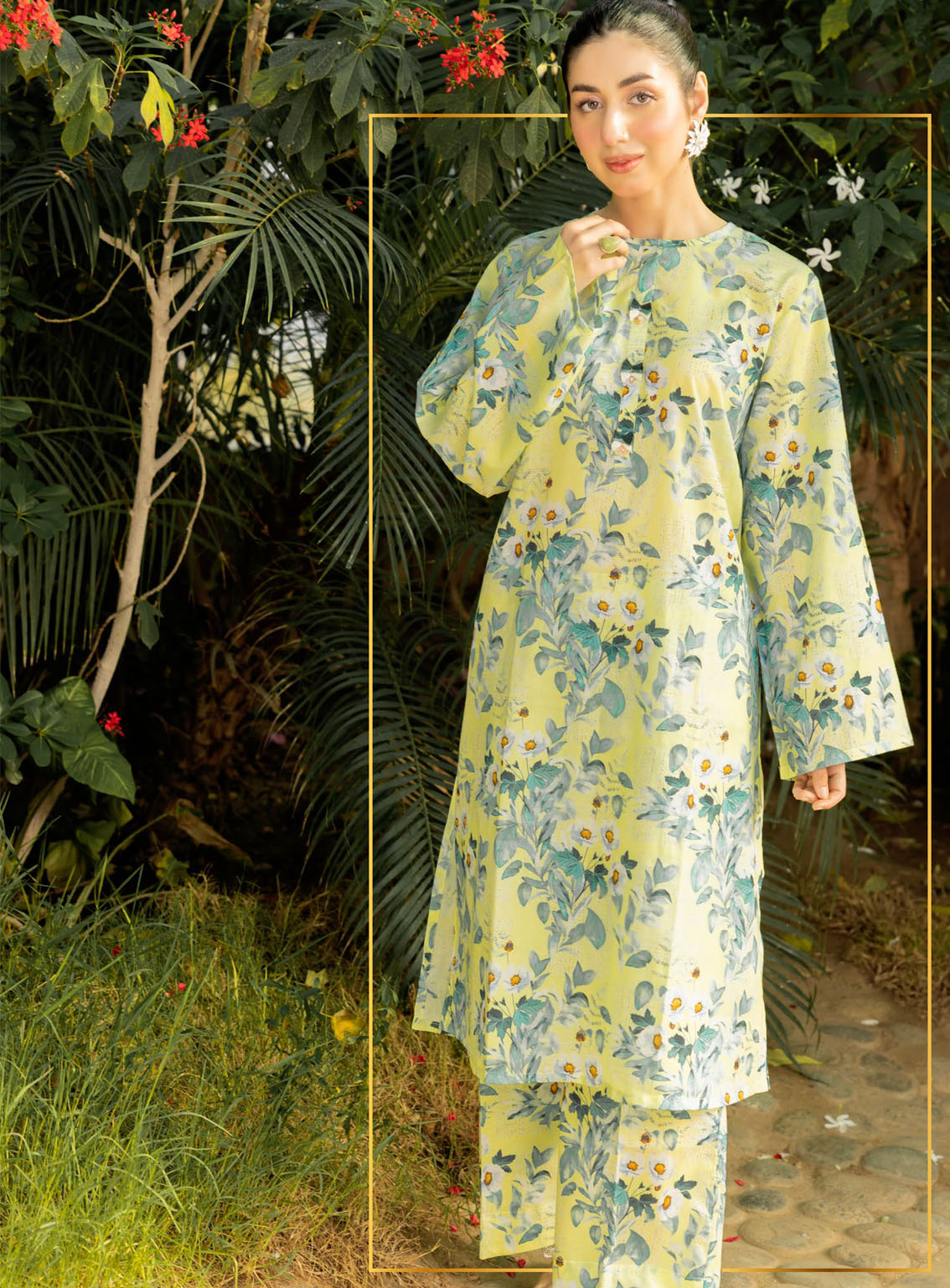 Bage-e-Gul By Gul Ahmed Printed Lawn Unstitched Kurti - GA24BG SL-42076
