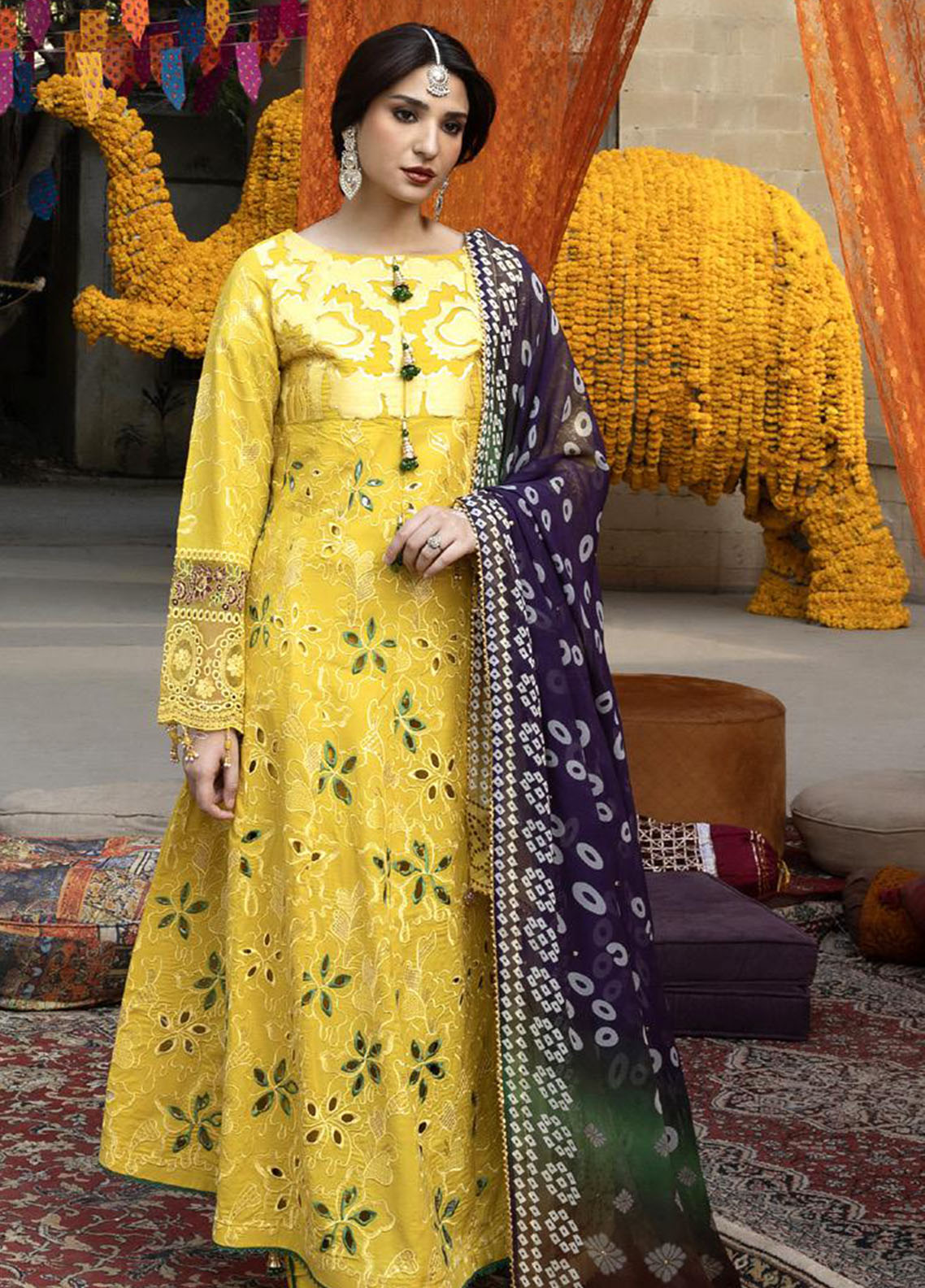 Bandhani By Al Zohaib Chikankari Lawn Suits Unstitched 3 Piece - AZ26BCL BTJ-26-04