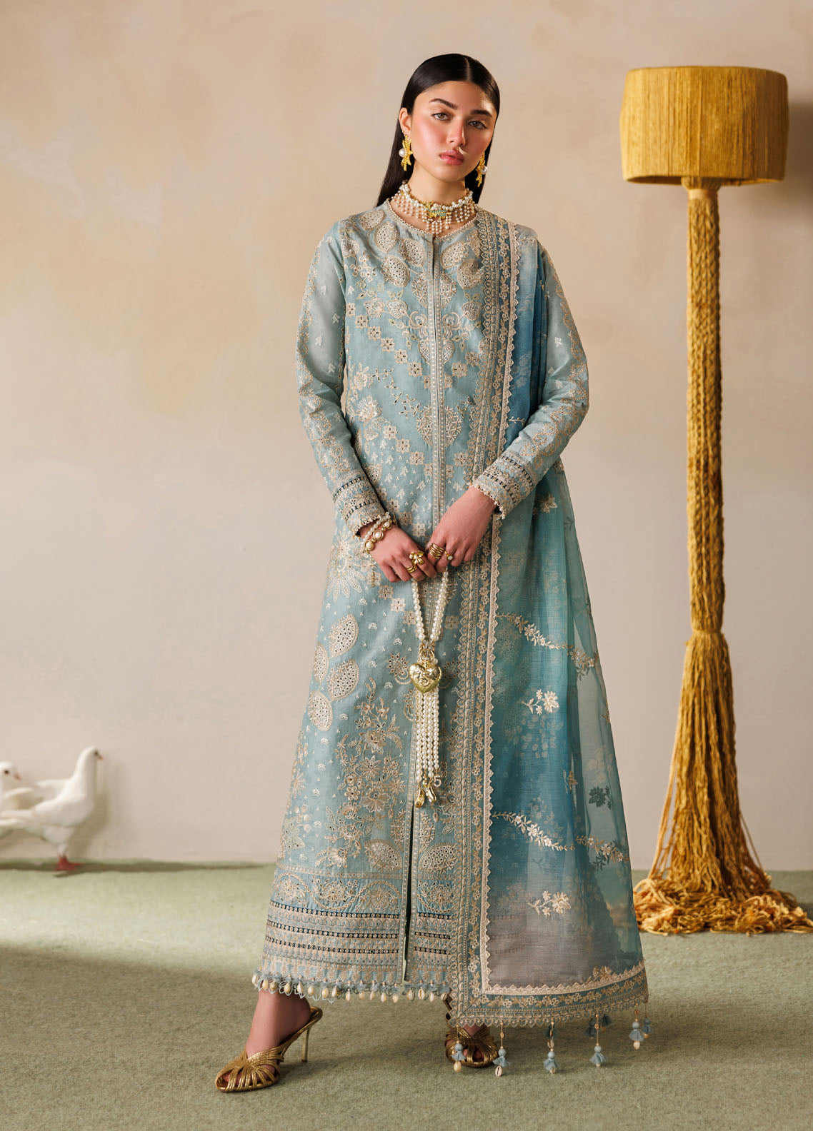 Baroque Embroidered Lawn 3 Piece Unstitched Suit BQ26EL D-01