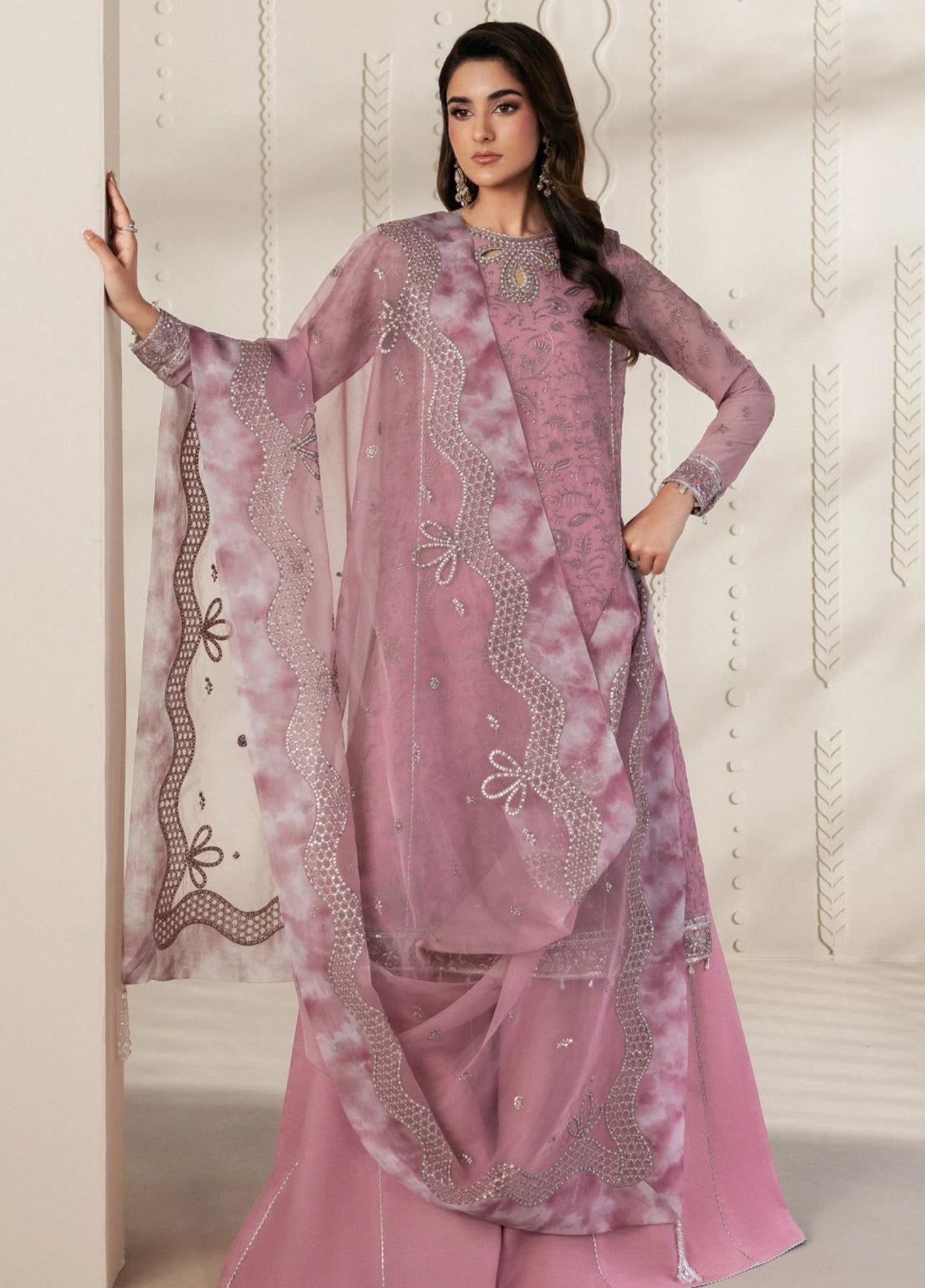 Bayaan By Zarif Embroidered Chiffon 3 Piece Unstitched Suit ZF26BCE D-03 SIYAAN