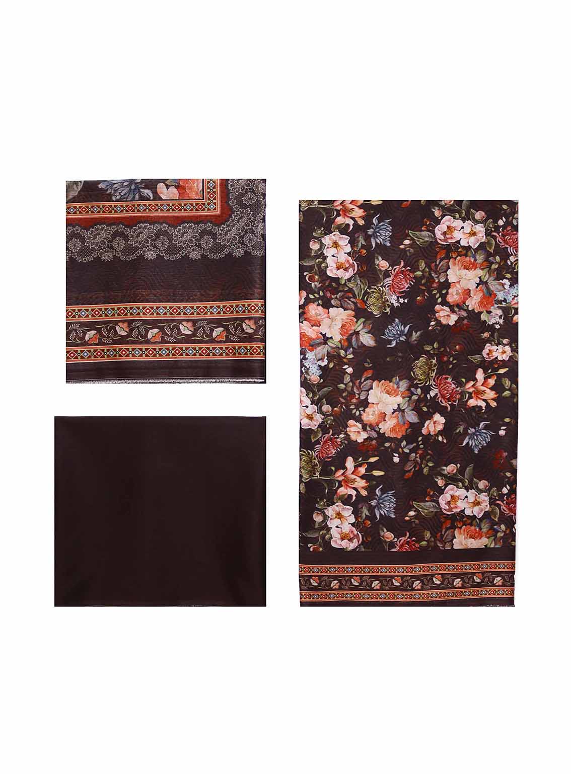 Bin Saeed Digital Printed Cotton Suits Unstitched 3 Piece - BS25C 13