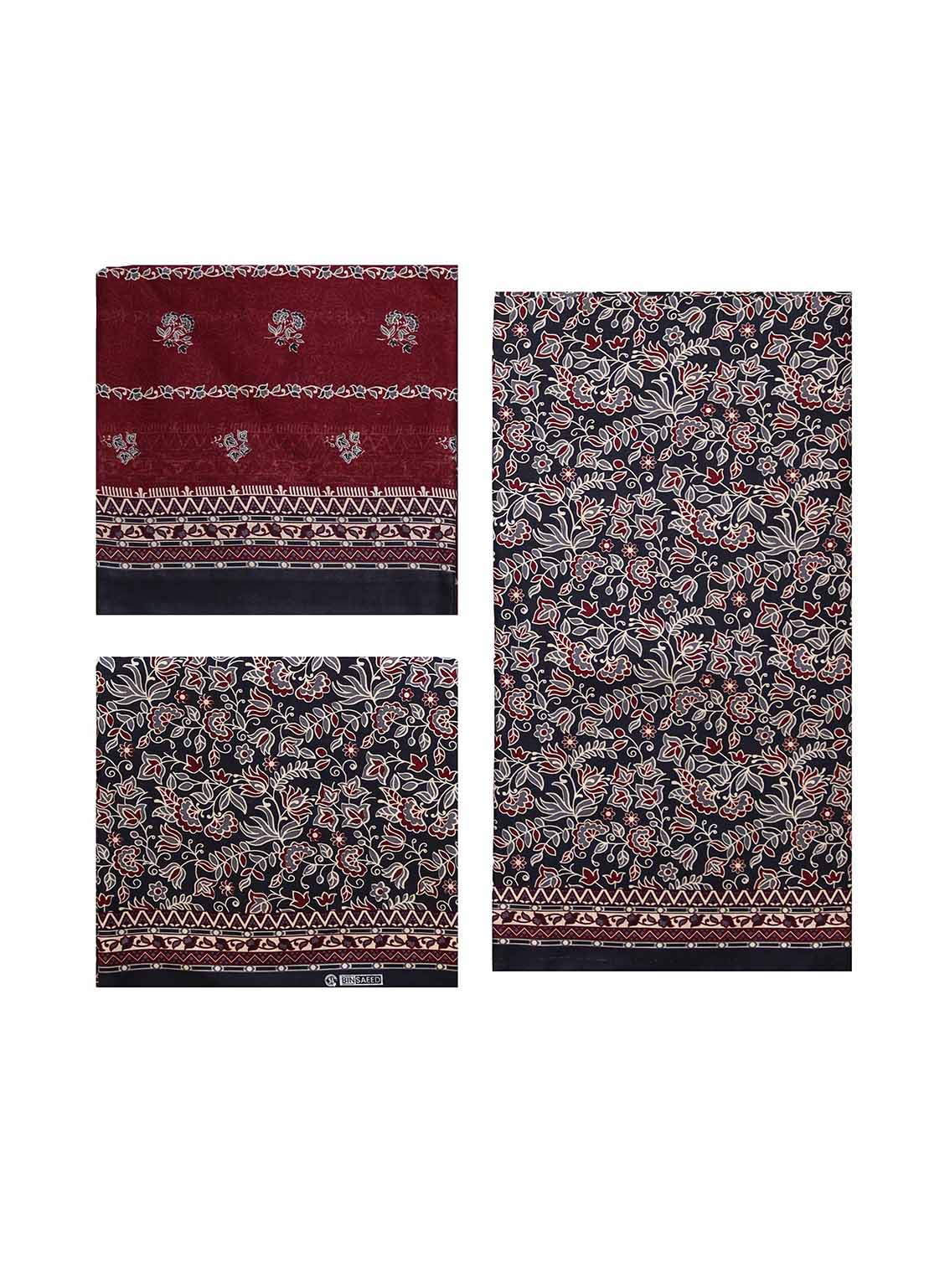 Bin Saeed Digital Printed Cotton Suits Unstitched 3 Piece - BS25C ALL07