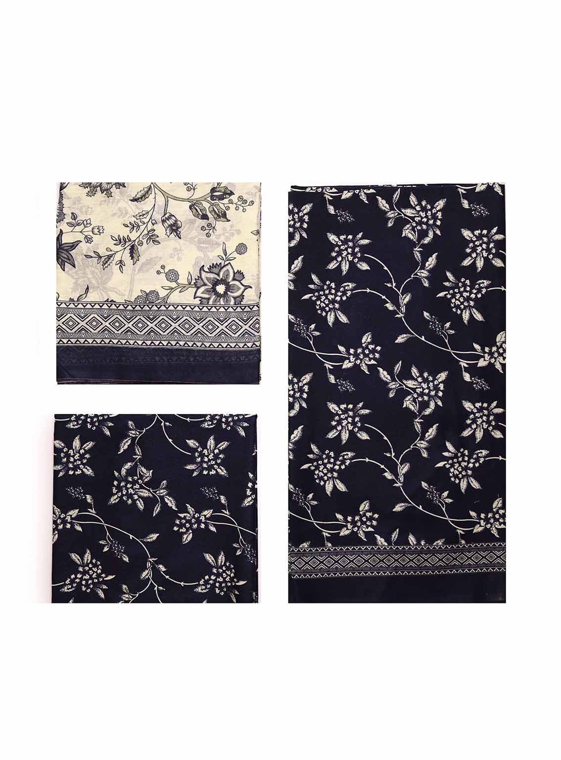 Bin Saeed Digital Printed Cotton Suits Unstitched 3 Piece - BS25C ALL23