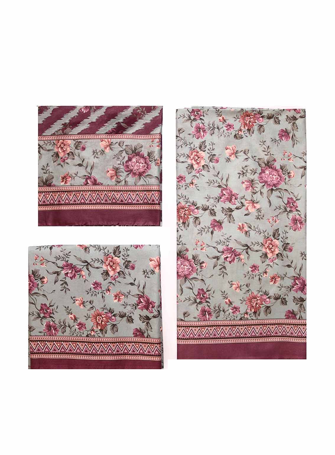 Bin Saeed Digital Printed Cotton Suits Unstitched 3 Piece - BS25C ALL26