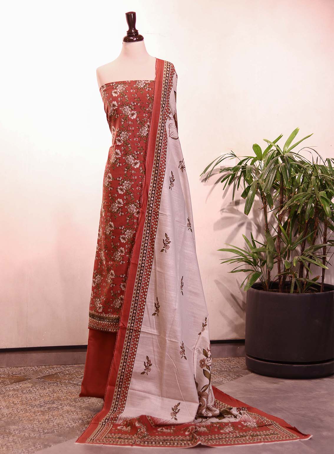Bin Saeed Printed Khaddar Suits Unstitched 3 Piece - BS25K 201
