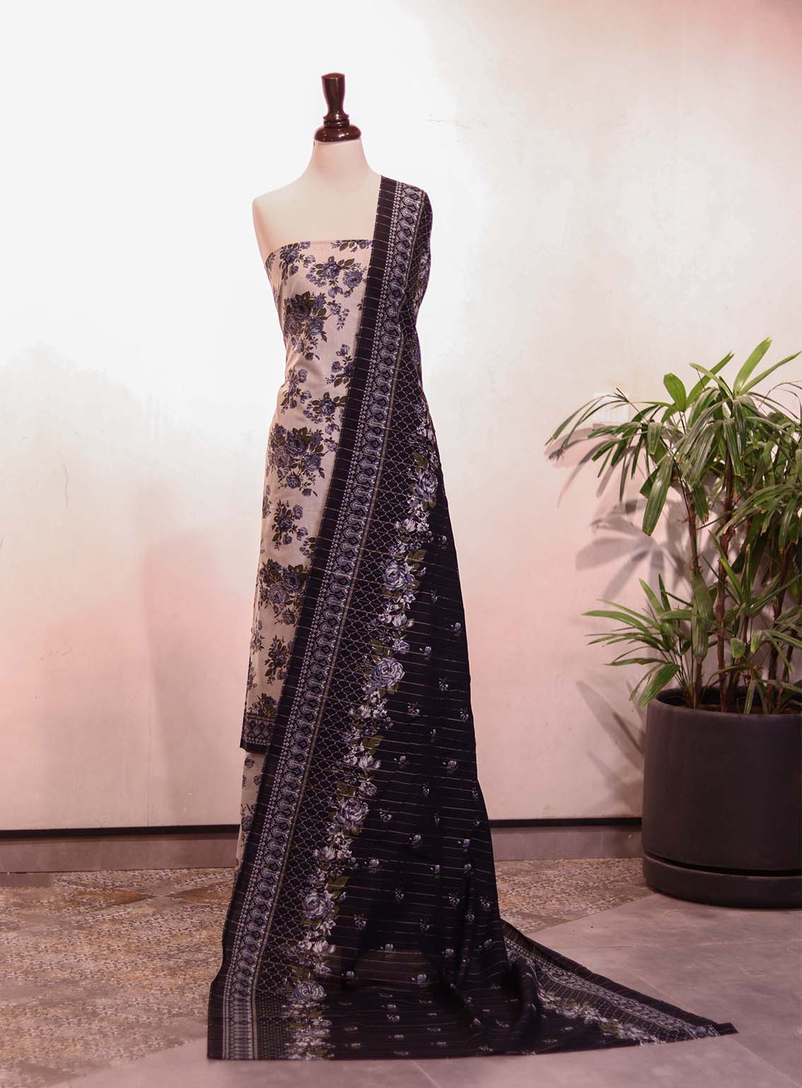 Bin Saeed Printed Khaddar Suits Unstitched 3 Piece - BS25K ALL08