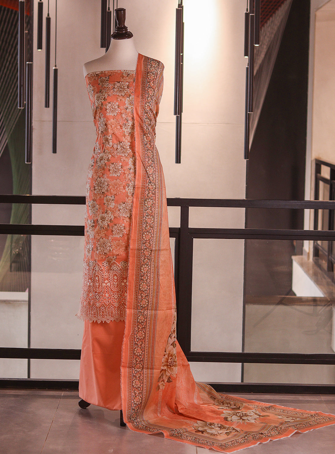 Bin Saeed Digital Embroidered Lawn 3 Piece Unstitched Suits BS26DEL D-293