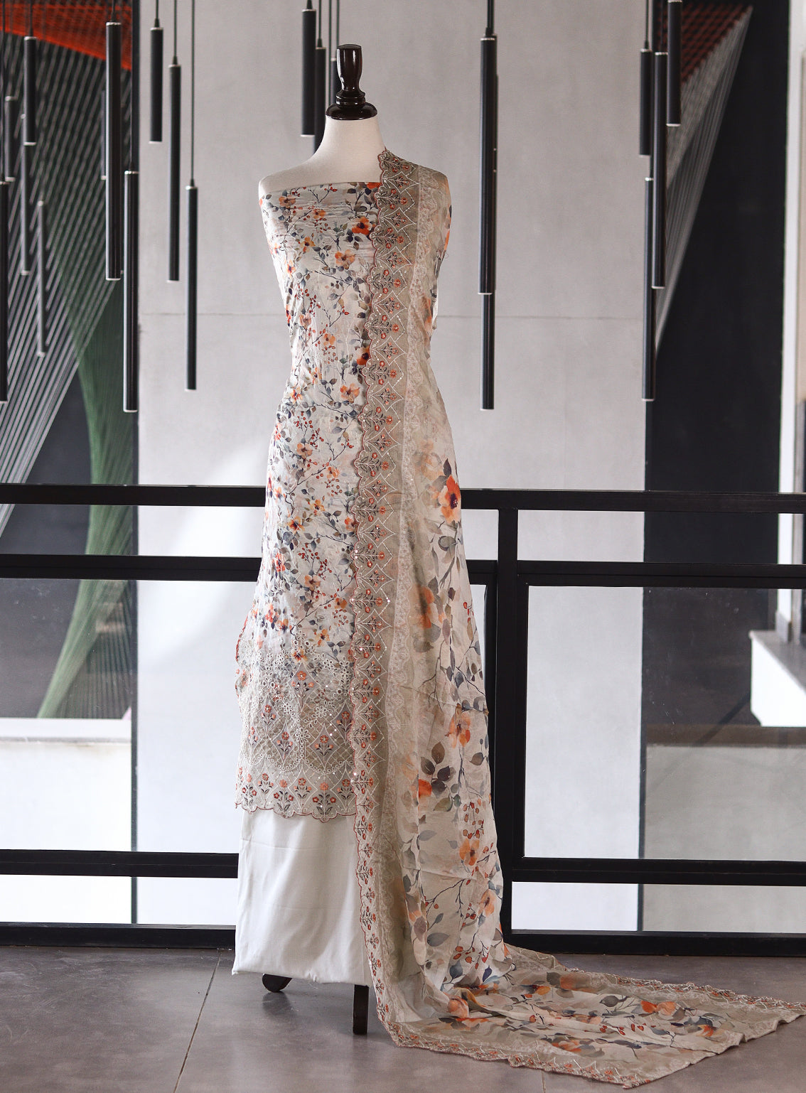 Bin Saeed Digital Embroidered Lawn 3 Piece Unstitched Suits BS26DEL D-558