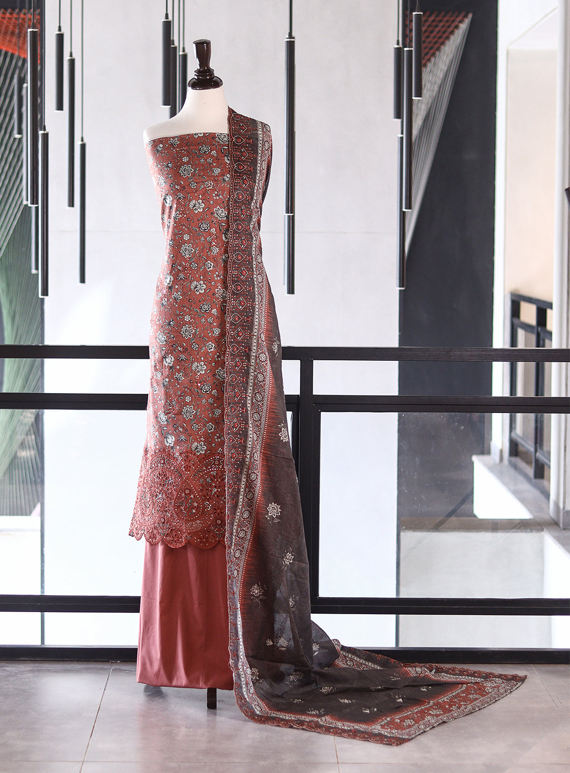 Bin Saeed Digital Embroidered Lawn 3 Piece Unstitched Suits BS26DEL D-795