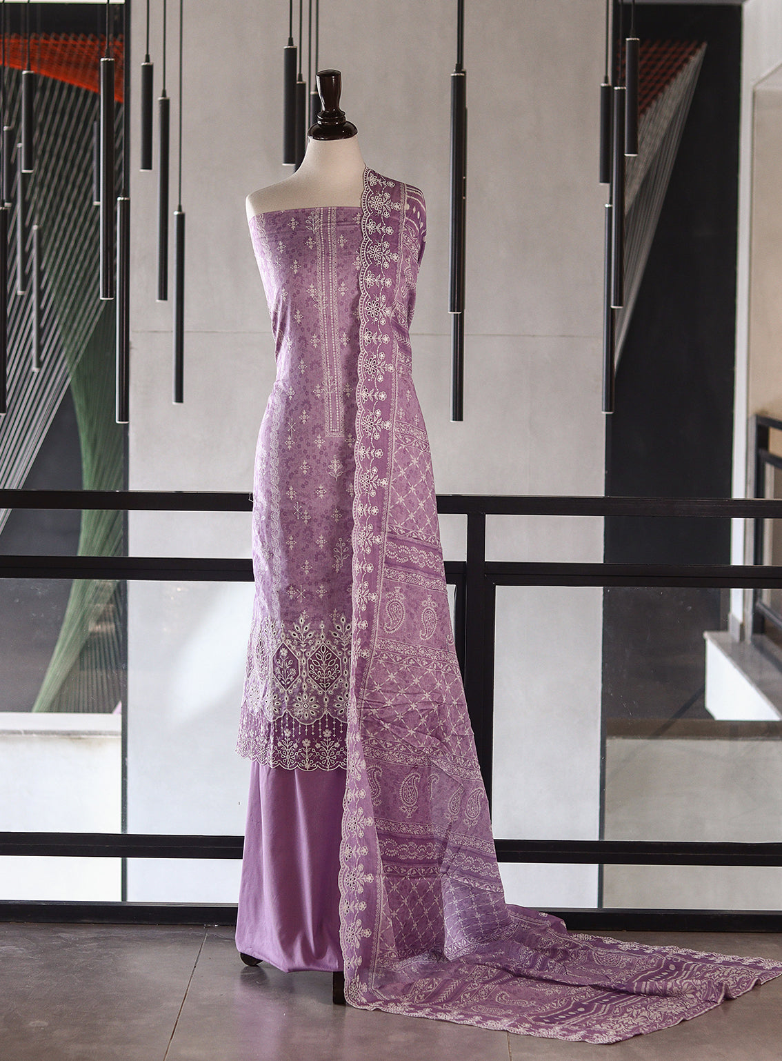 Bin Saeed Digital Embroidered Lawn 3 Piece Unstitched Suits BS26DEL D-797
