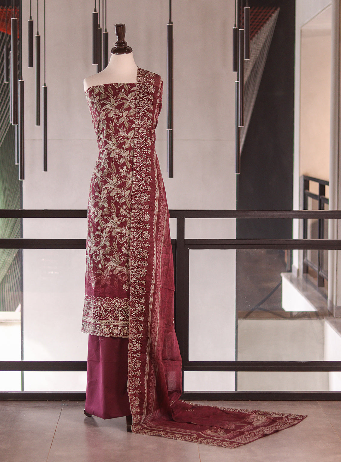Bin Saeed Digital Embroidered Lawn 3 Piece Unstitched Suits BS26DEL D-801