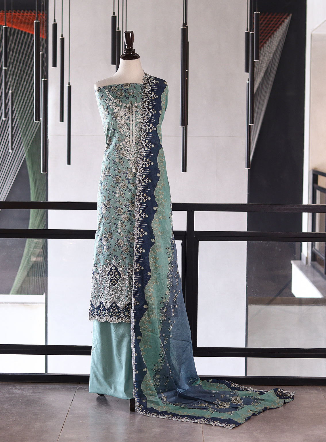 Bin Saeed Digital Embroidered Lawn 3 Piece Unstitched Suits BS26DEL D-805